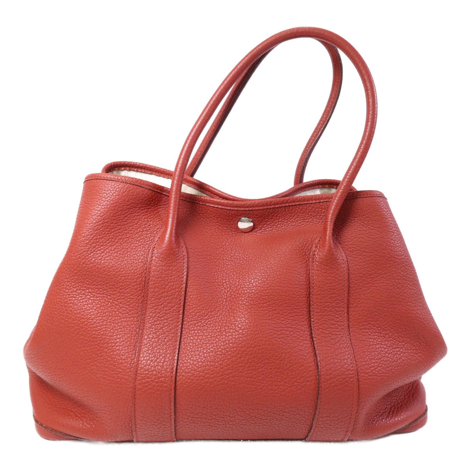 HERMES 【激減優惠】Negonda皮革Garden Party PM銀扣手挽袋Potiron