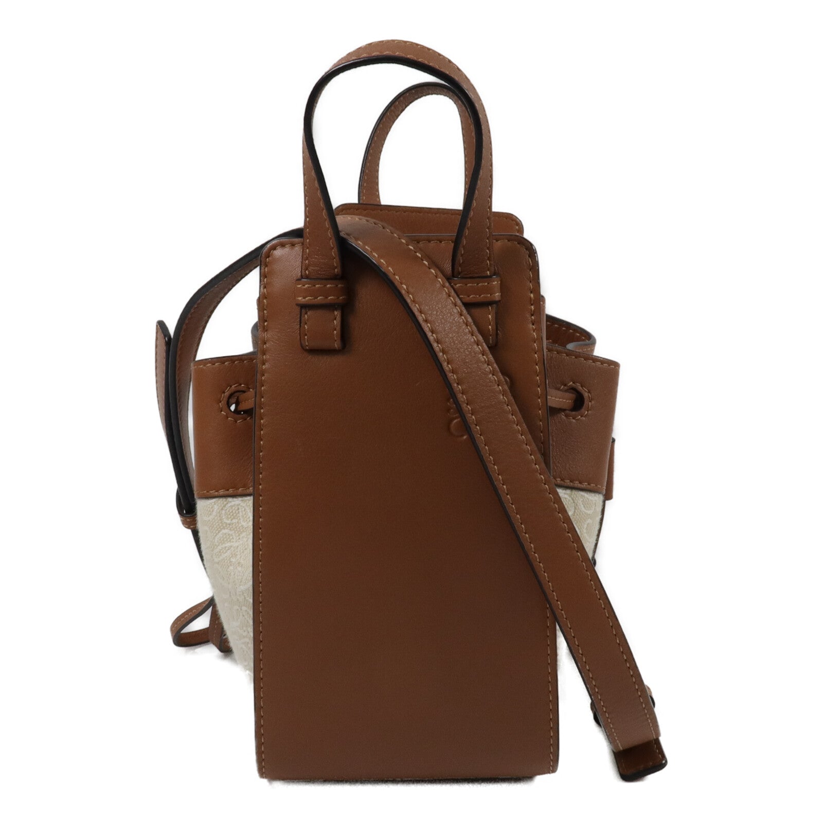 LOEWE 帆布/牛皮皮革Hammock Mini手挽肩背兩用袋