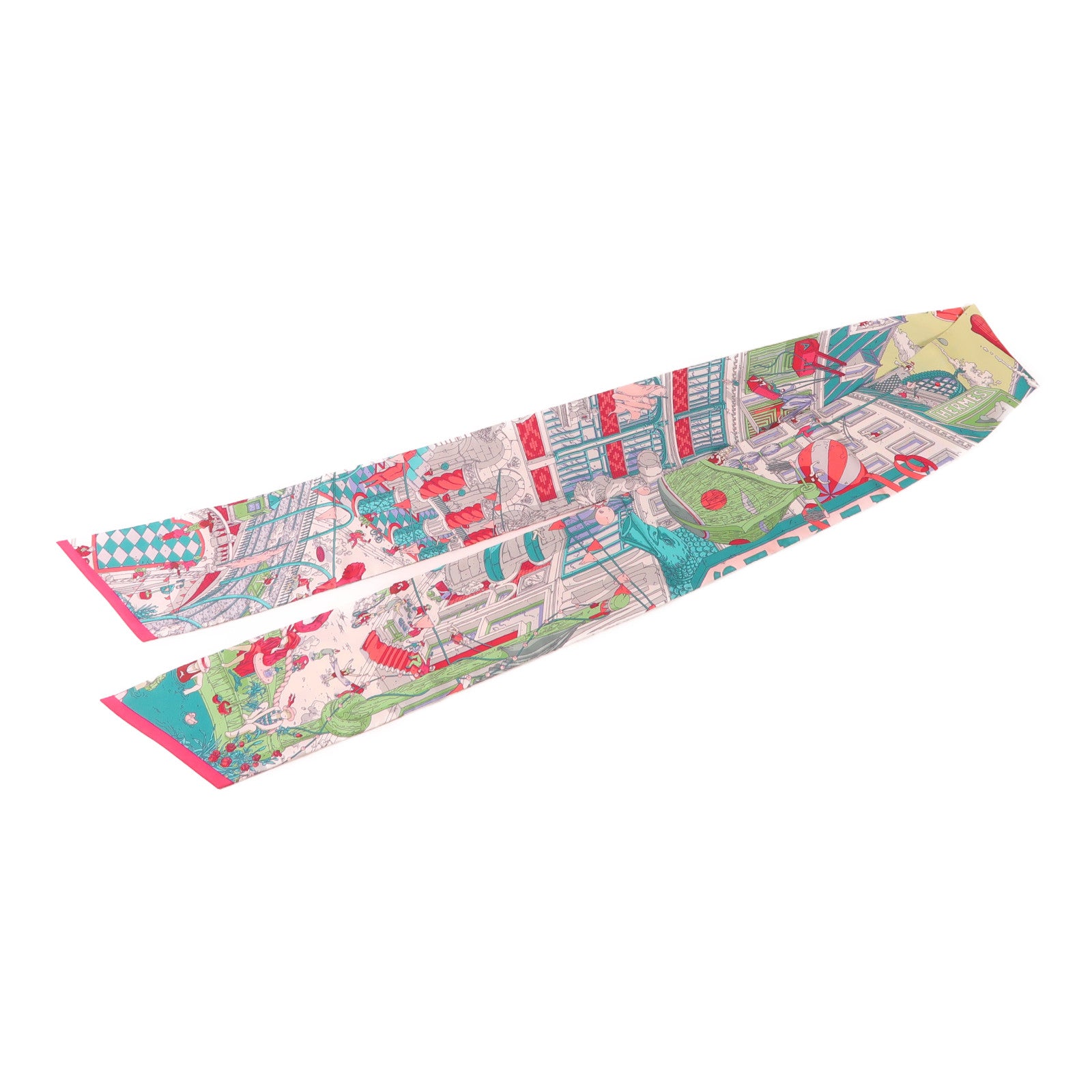 HERMES 絲質Maxi Twilly絲巾