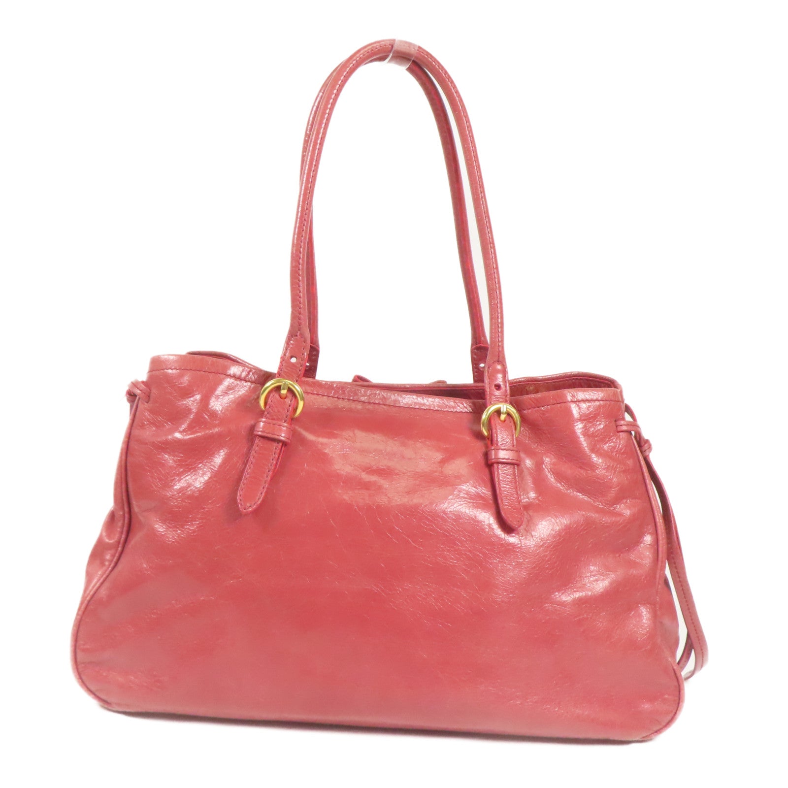 Miu Miu 牛皮皮革2 Way Shoulder金扣手挽肩背兩用袋