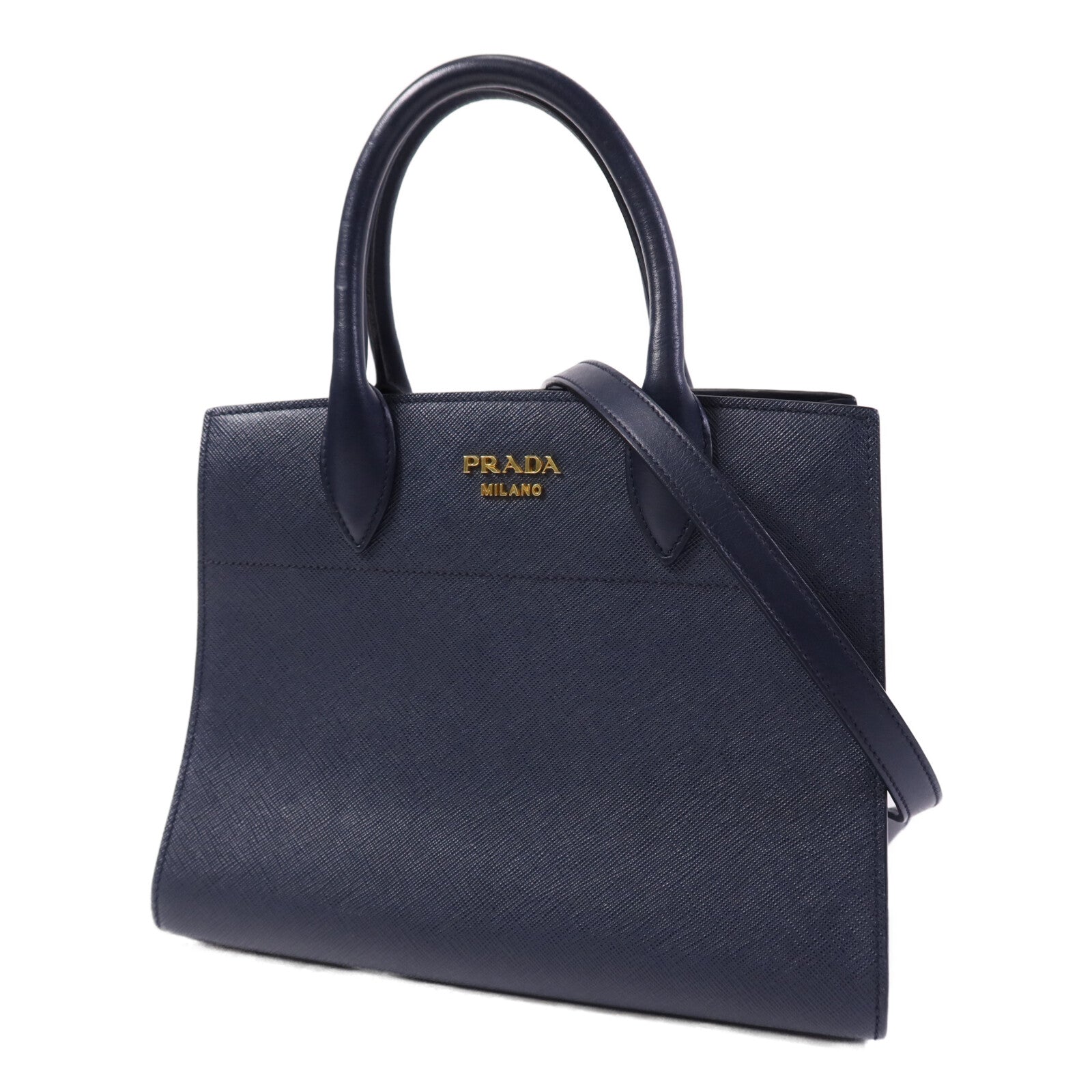 PRADA 牛皮皮革2 Way Shoulder Bag金扣手挽肩背兩用袋