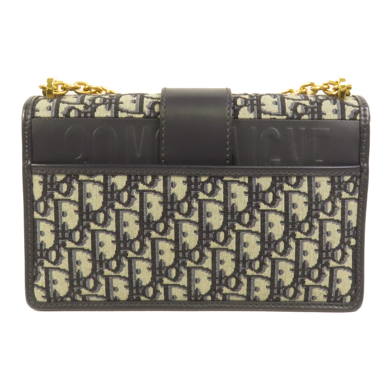 Dior 帆布30 Montaigne金扣鏈帶肩背袋