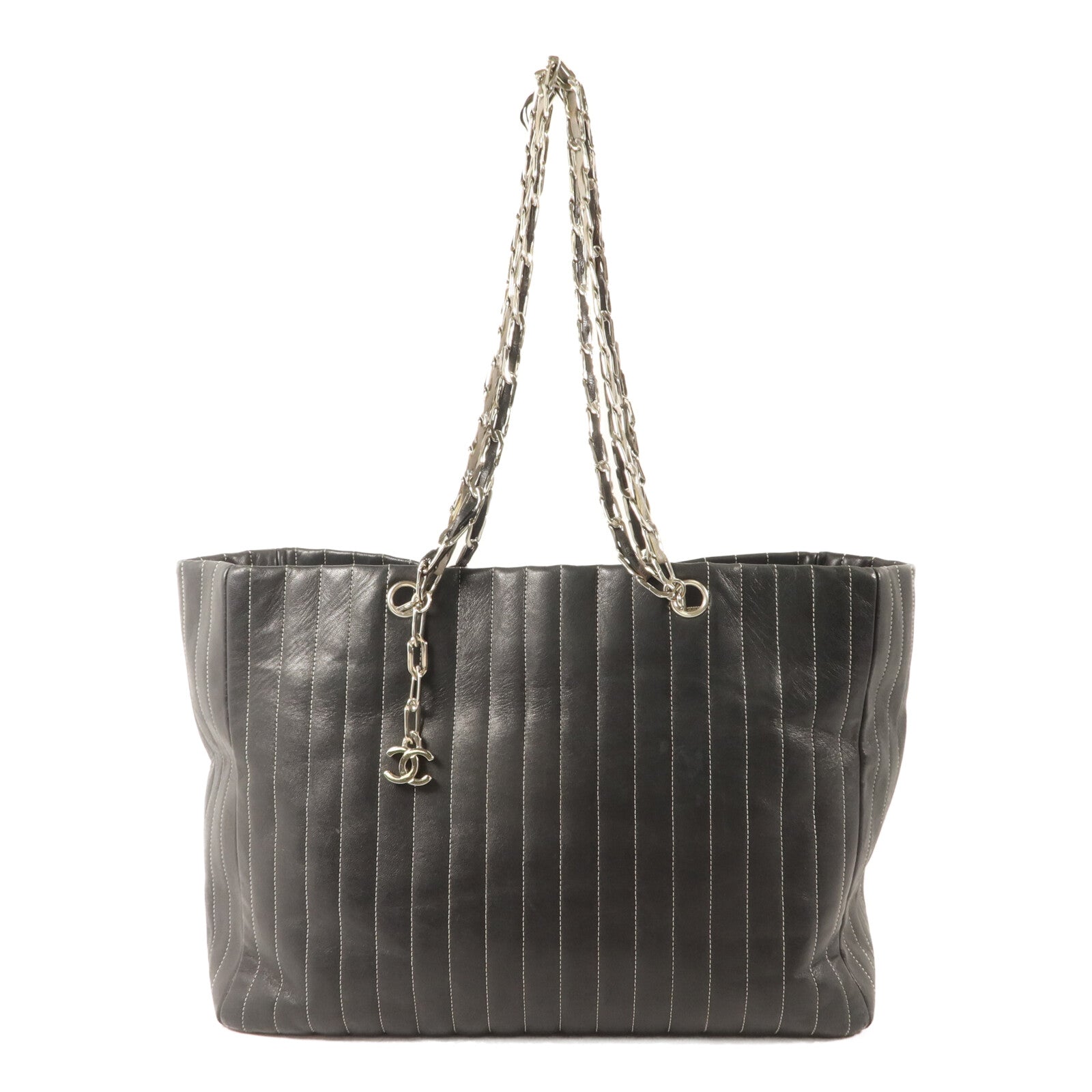 CHANEL 羊皮皮革New Mademoiselle Tote鏈帶肩背袋