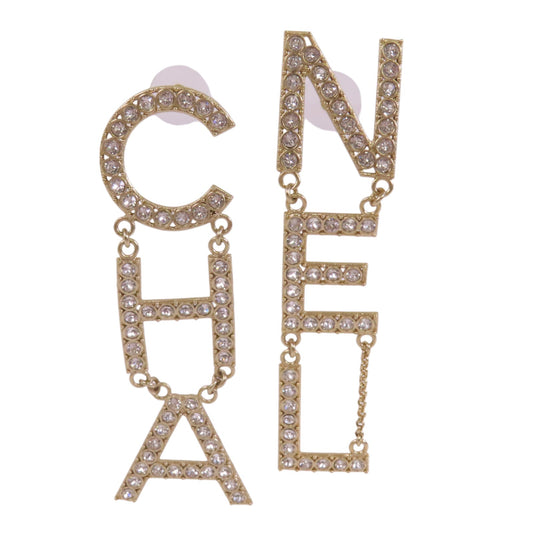CHANEL 金屬/水鑽Earrings金扣耳環