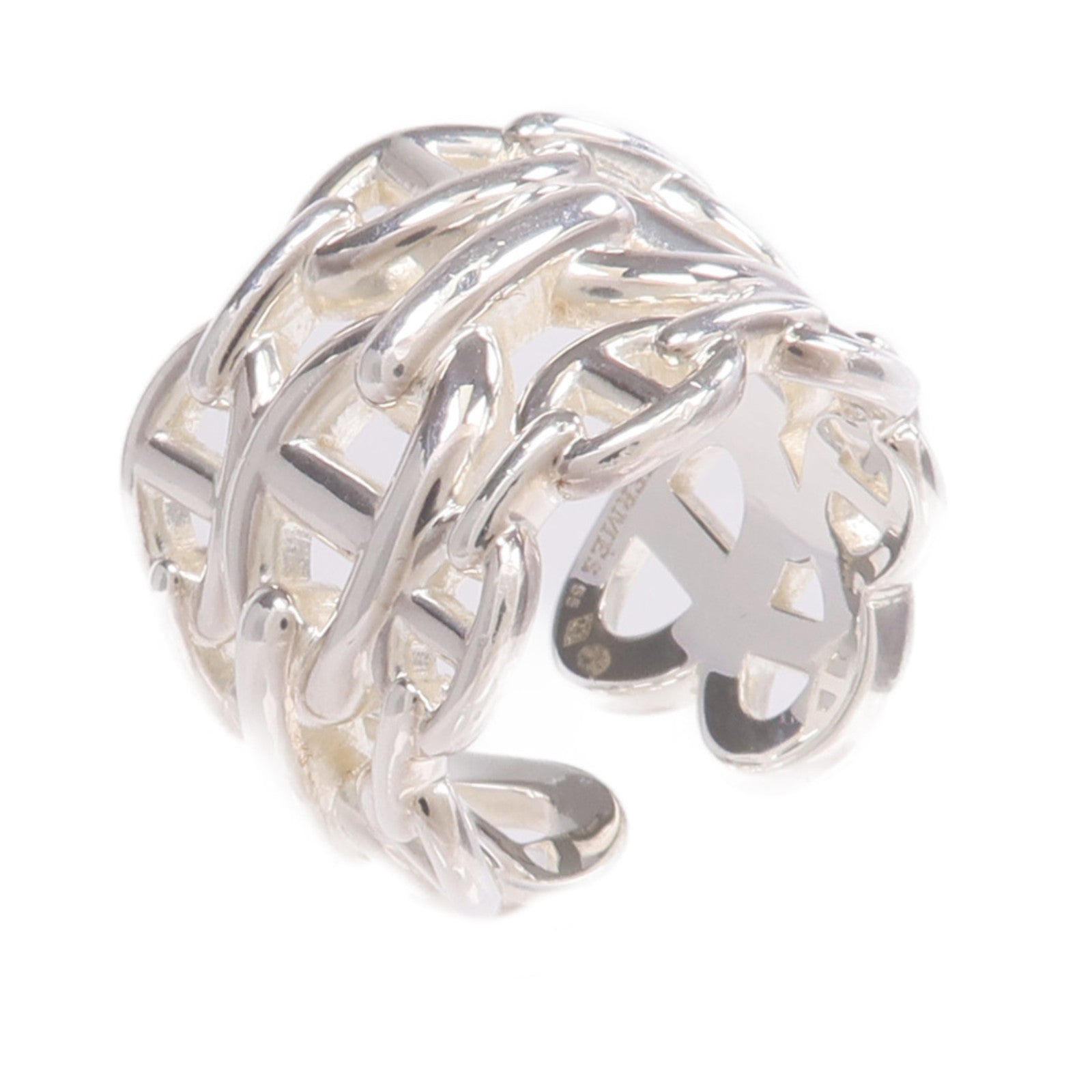 HERMES 925純銀Chaine d'ancre Enchainee Ring戒指