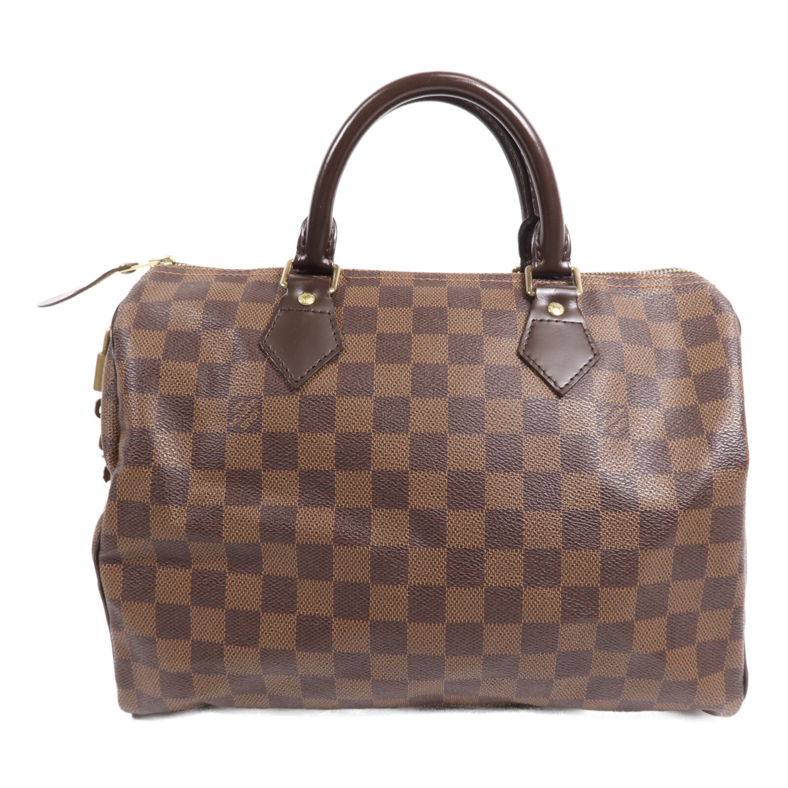 LOUIS VUITTON Damier Speedy 30金扣手挽袋