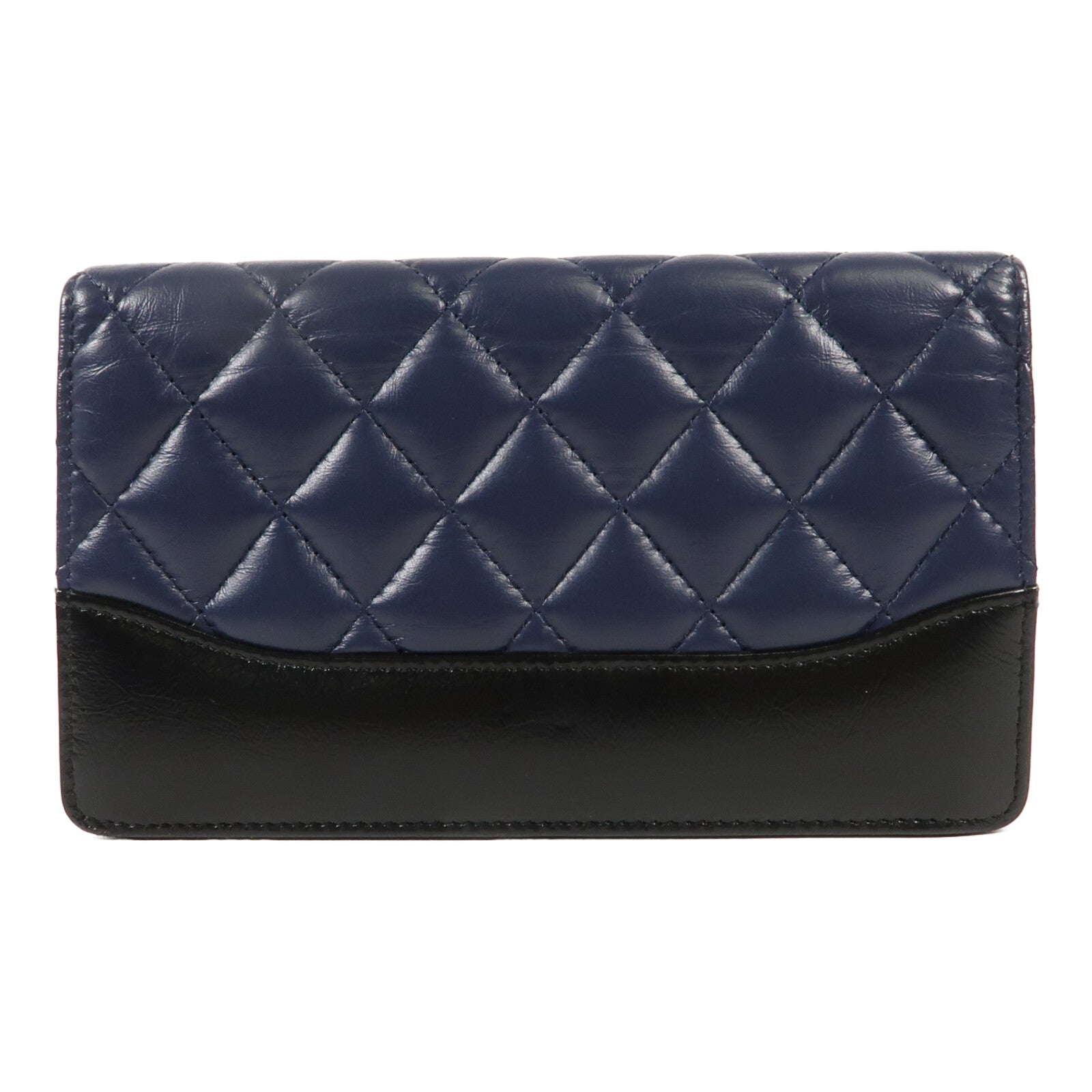 CHANEL 牛皮皮革Long Wallet金扣長錢包