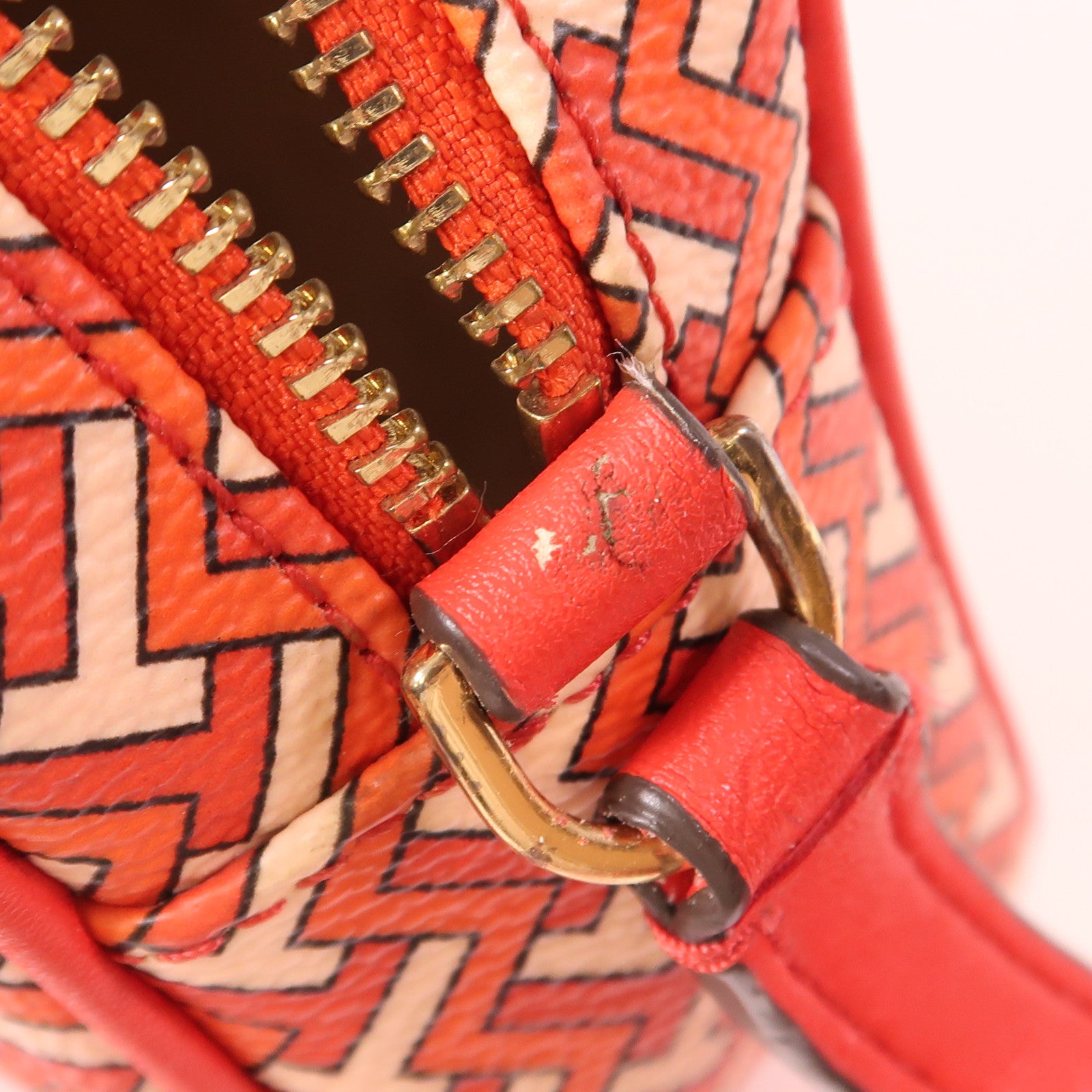 Tory Burch 塗層帆布Shoulder Bag金扣肩背袋