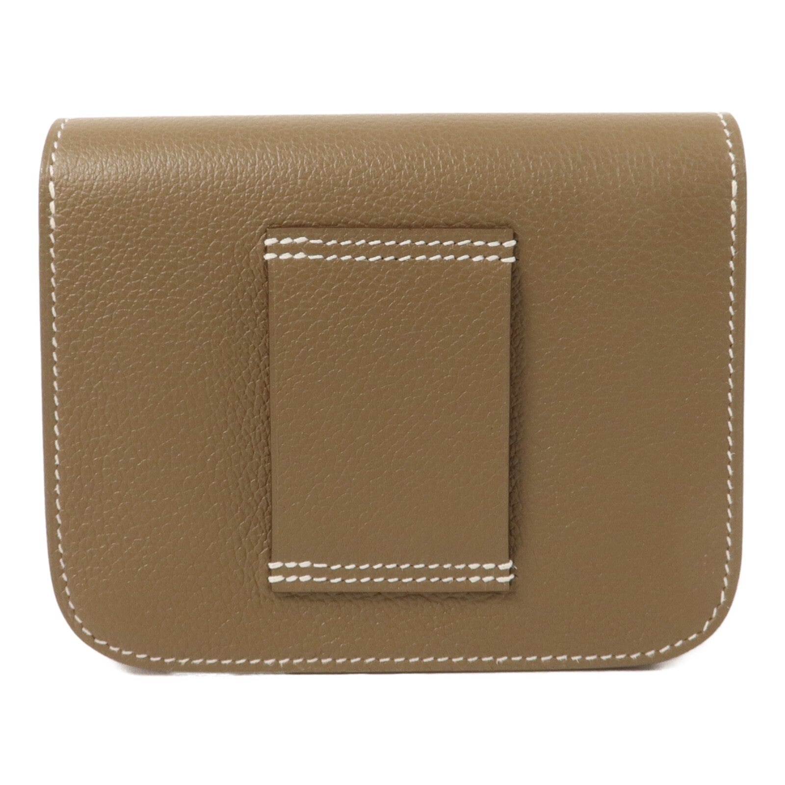 HERMES Evercolor皮革Constance Slim Wallet錢包Etoupe
