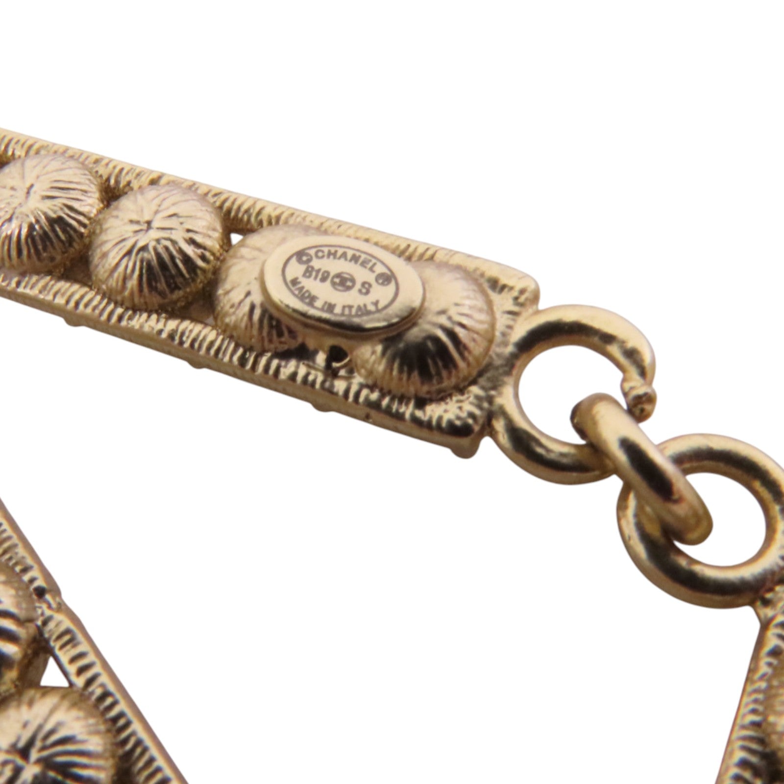 CHANEL 金屬/水鑽Earrings金扣耳環