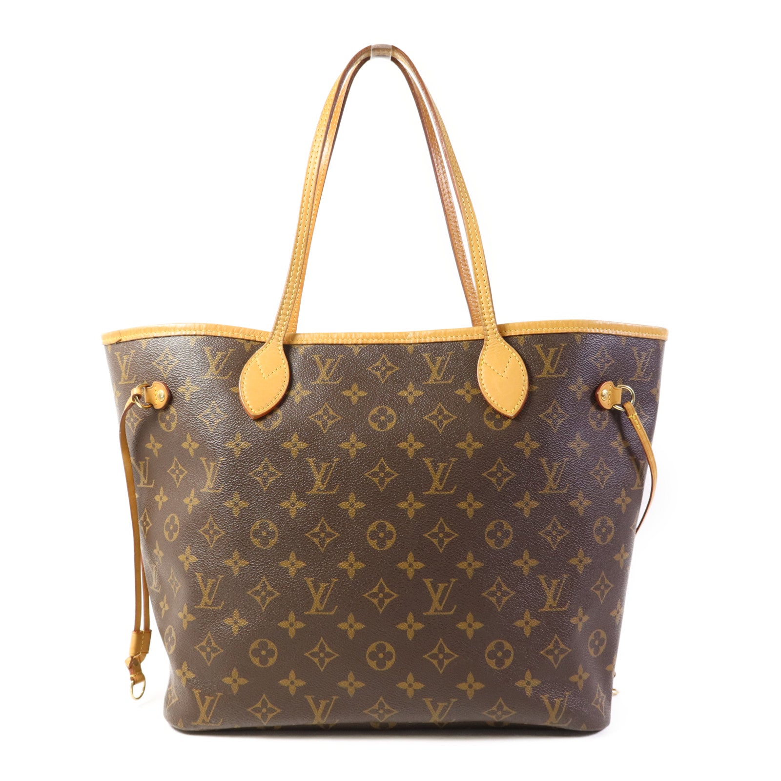 LOUIS VUITTON Monogram Neverfull MM金扣手挽袋