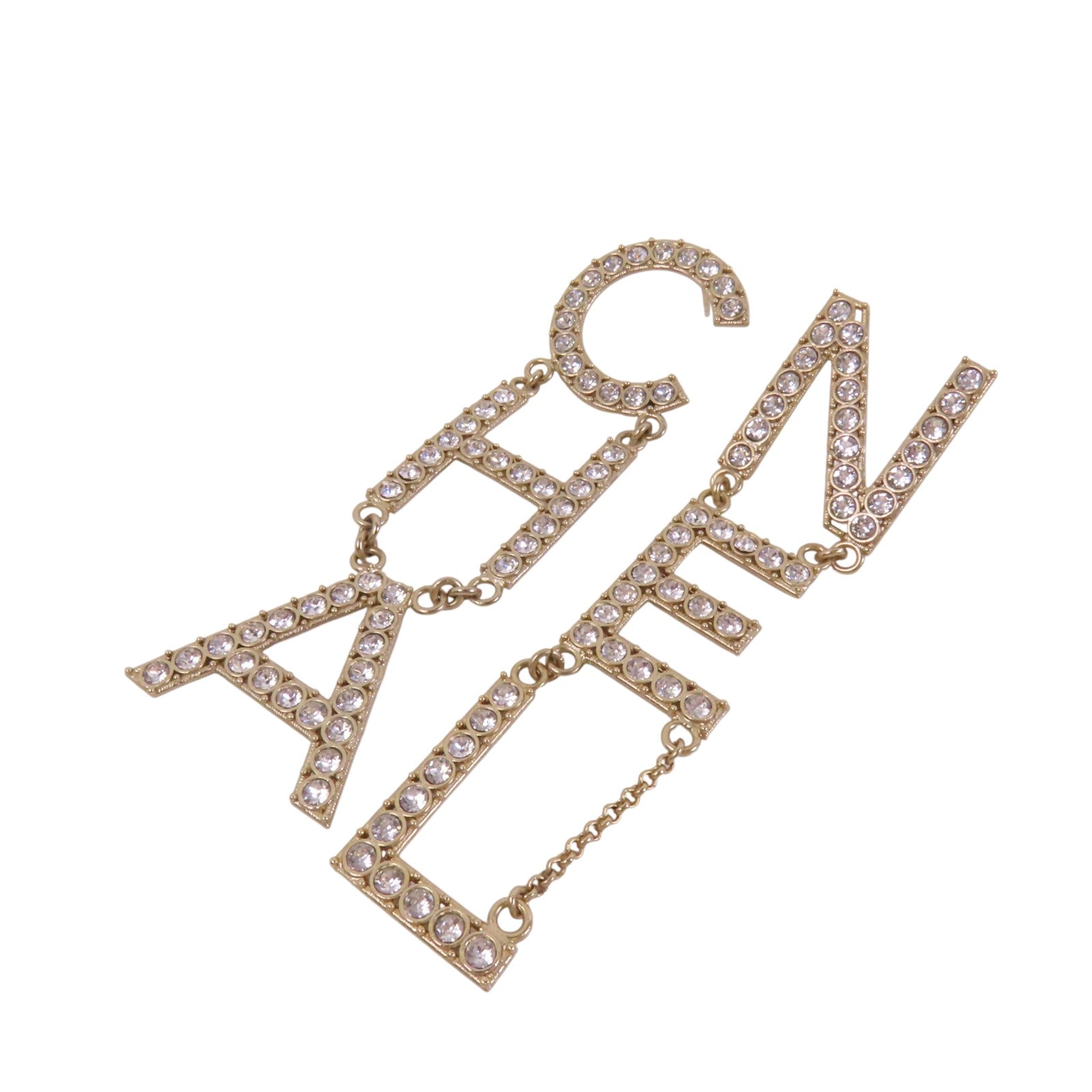 CHANEL 金屬/水鑽Earrings金扣耳環