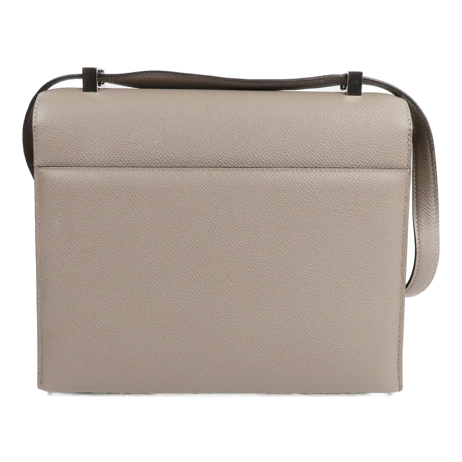 HERMES Epsom皮革Verrou 23肩背袋Gris Asphalte