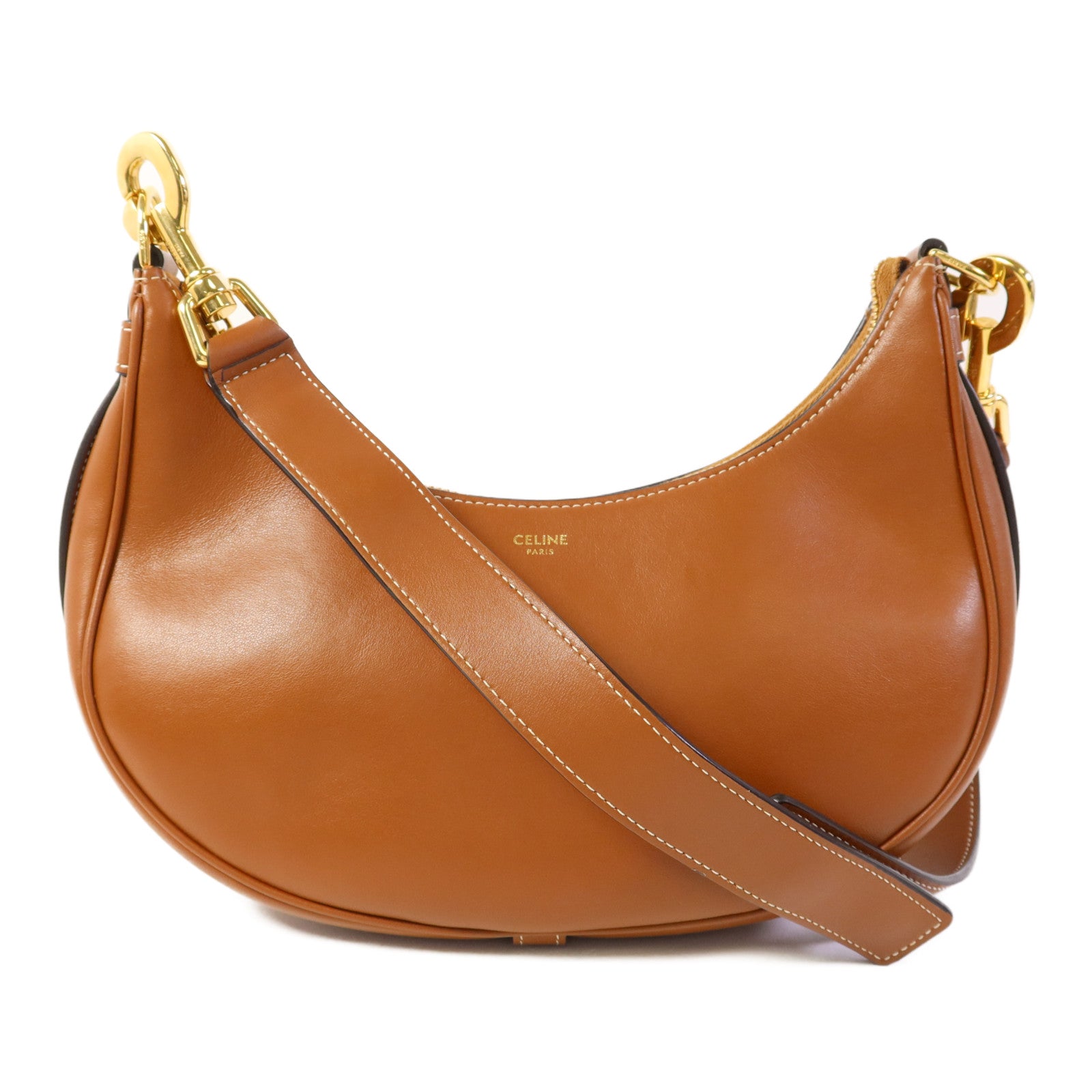 CELINE 牛皮皮革Ava Medium金扣肩背袋