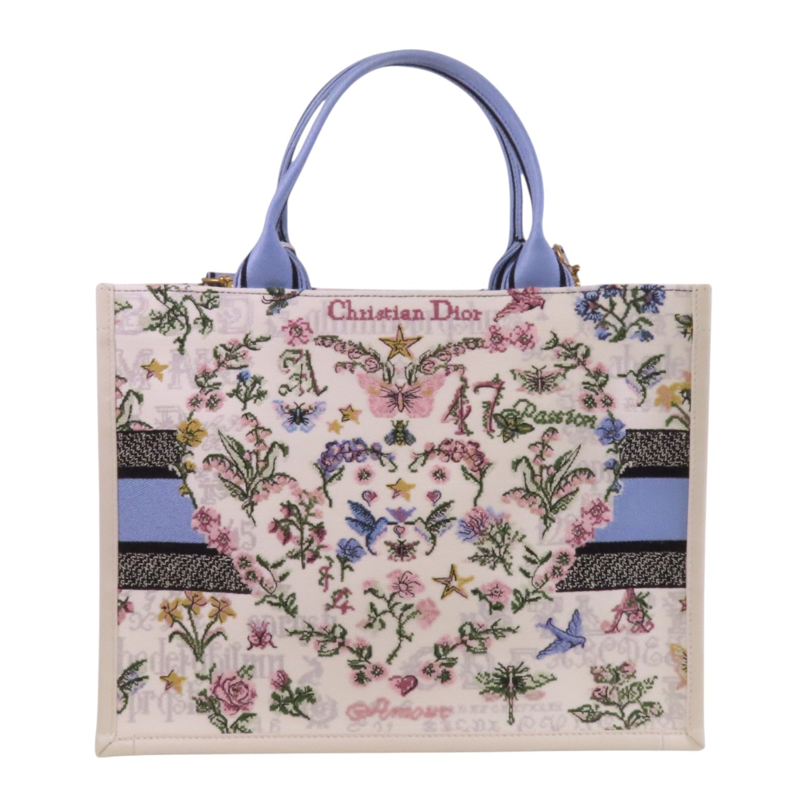 Dior 帆布Book Tote Bag金扣手挽肩背兩用袋