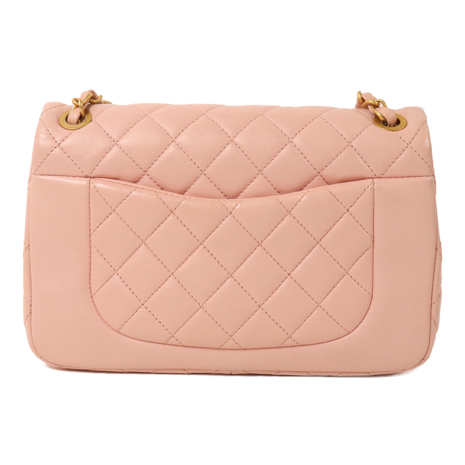 CHANEL 羊皮皮革Chain Flap Bag鏈帶肩背袋