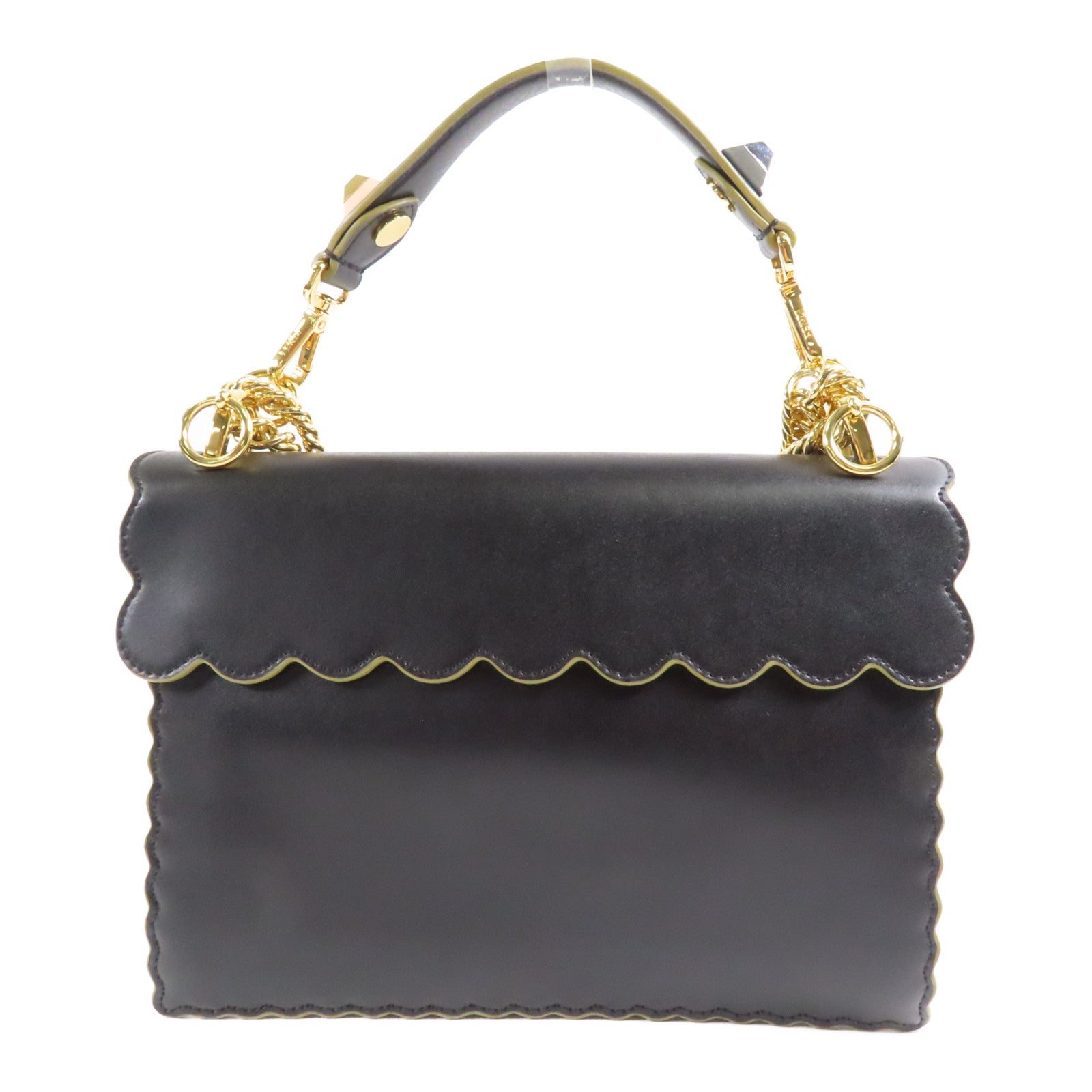 FENDI 牛皮皮革Kan I金扣手挽肩背兩用袋