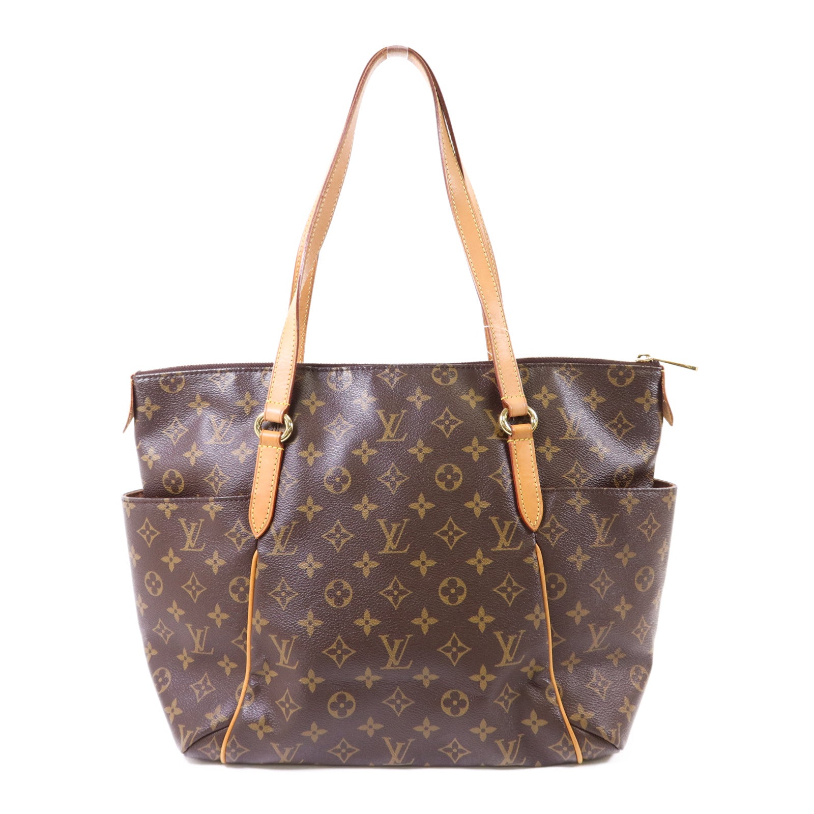 LOUIS VUITTON Monogram Totally MM金扣肩背袋棕色