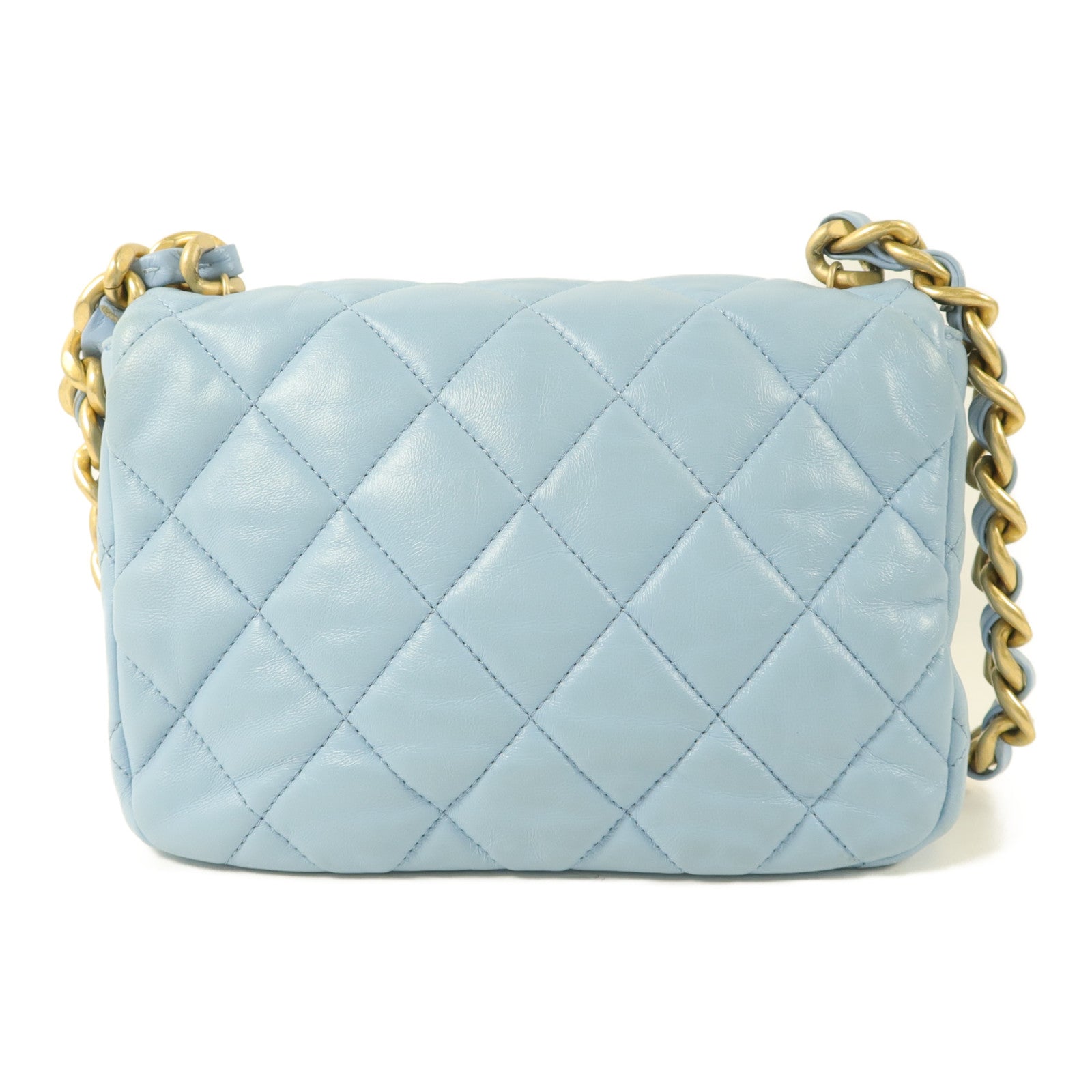CHANEL 羊皮皮革Lacquered Chain Flap Bag鏈帶肩背袋
