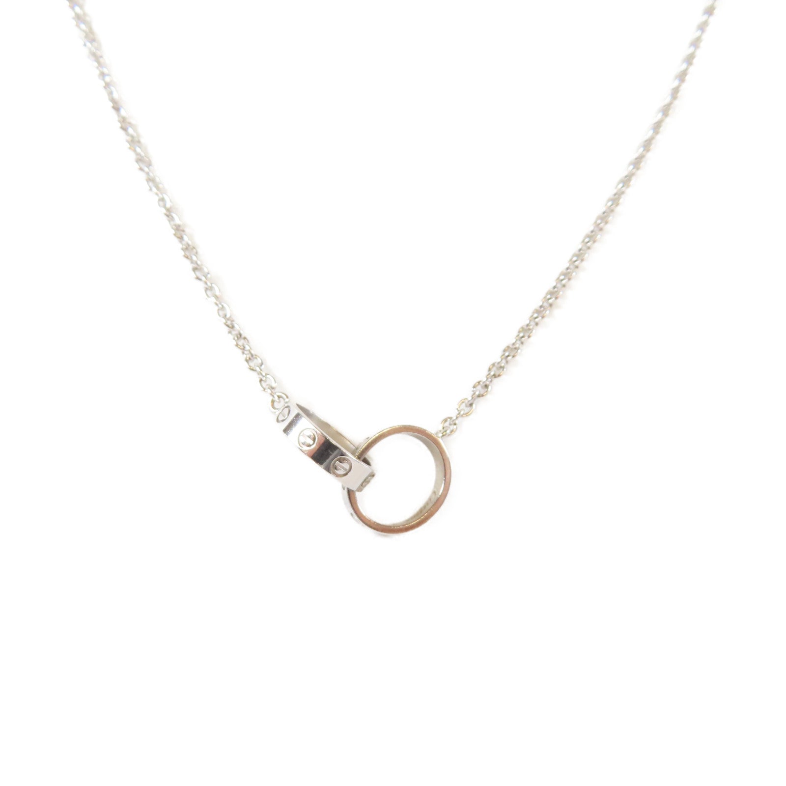 CARTIER 【激減優惠】18K白金Baby Love Necklace項鍊#42cm