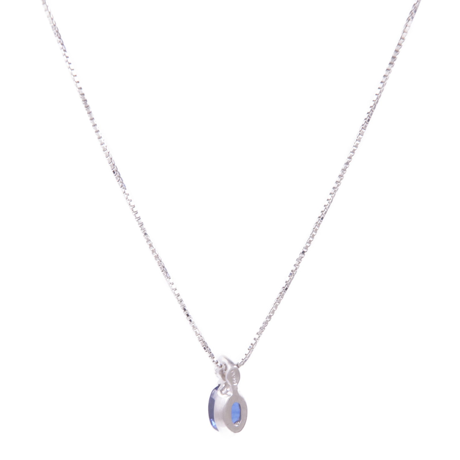 JEWELRY PT900/PT850鉑金Sapphire Diamond Necklace藍寶石/鑽石項鍊