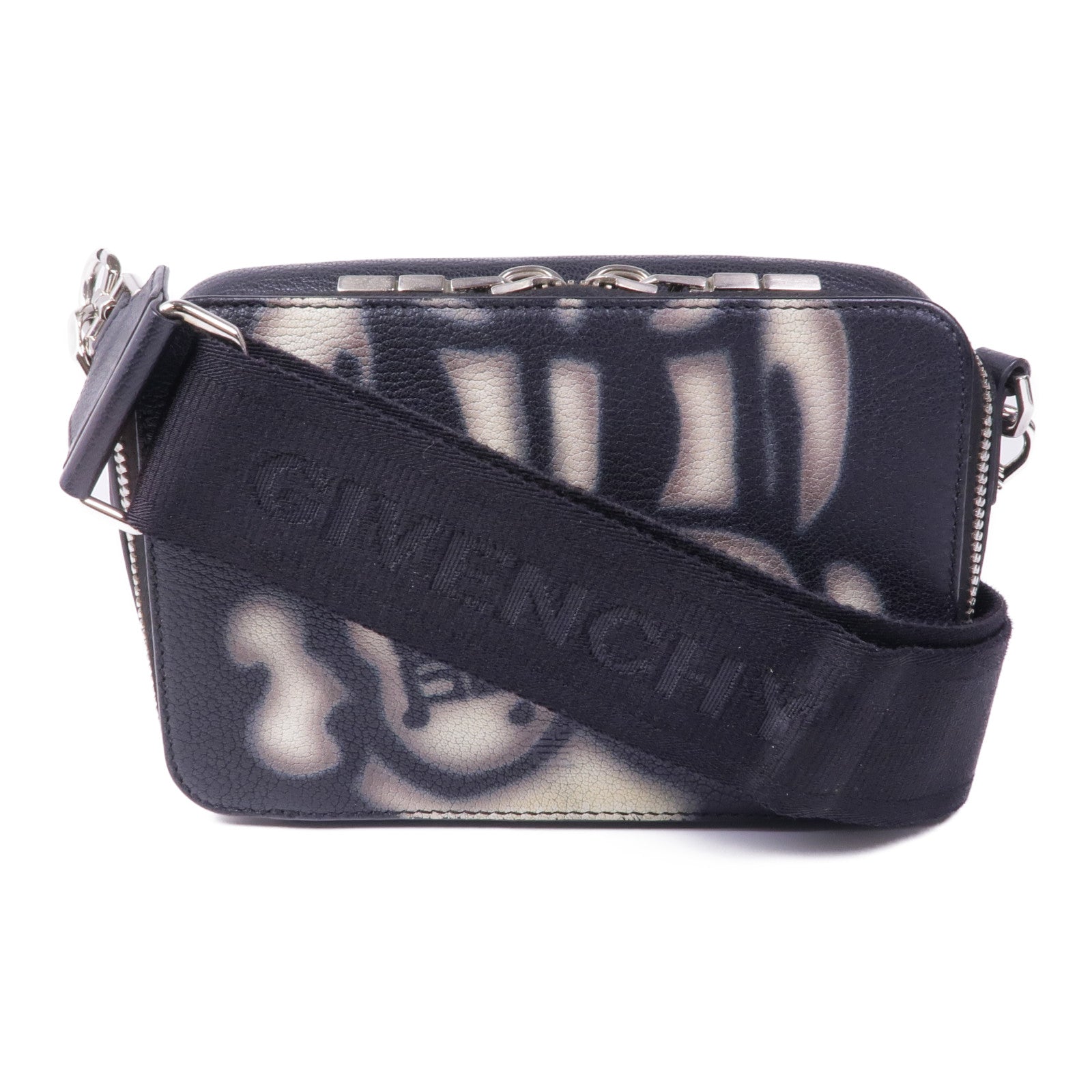 GIVENCHY 牛皮皮革Shoulder Bag銀扣肩背袋