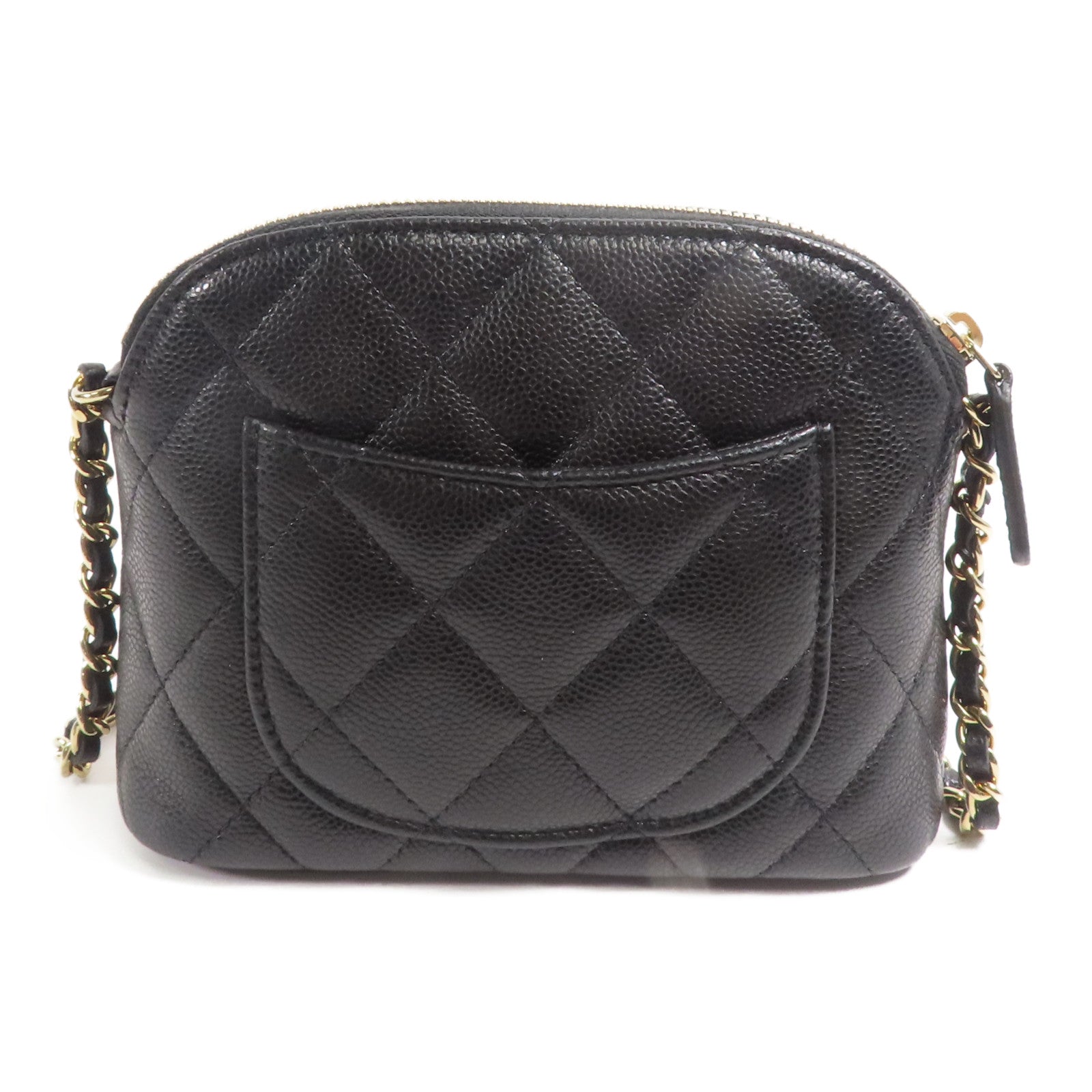 CHANEL 牛皮皮革Shoulder Bag金扣鏈帶肩背袋
