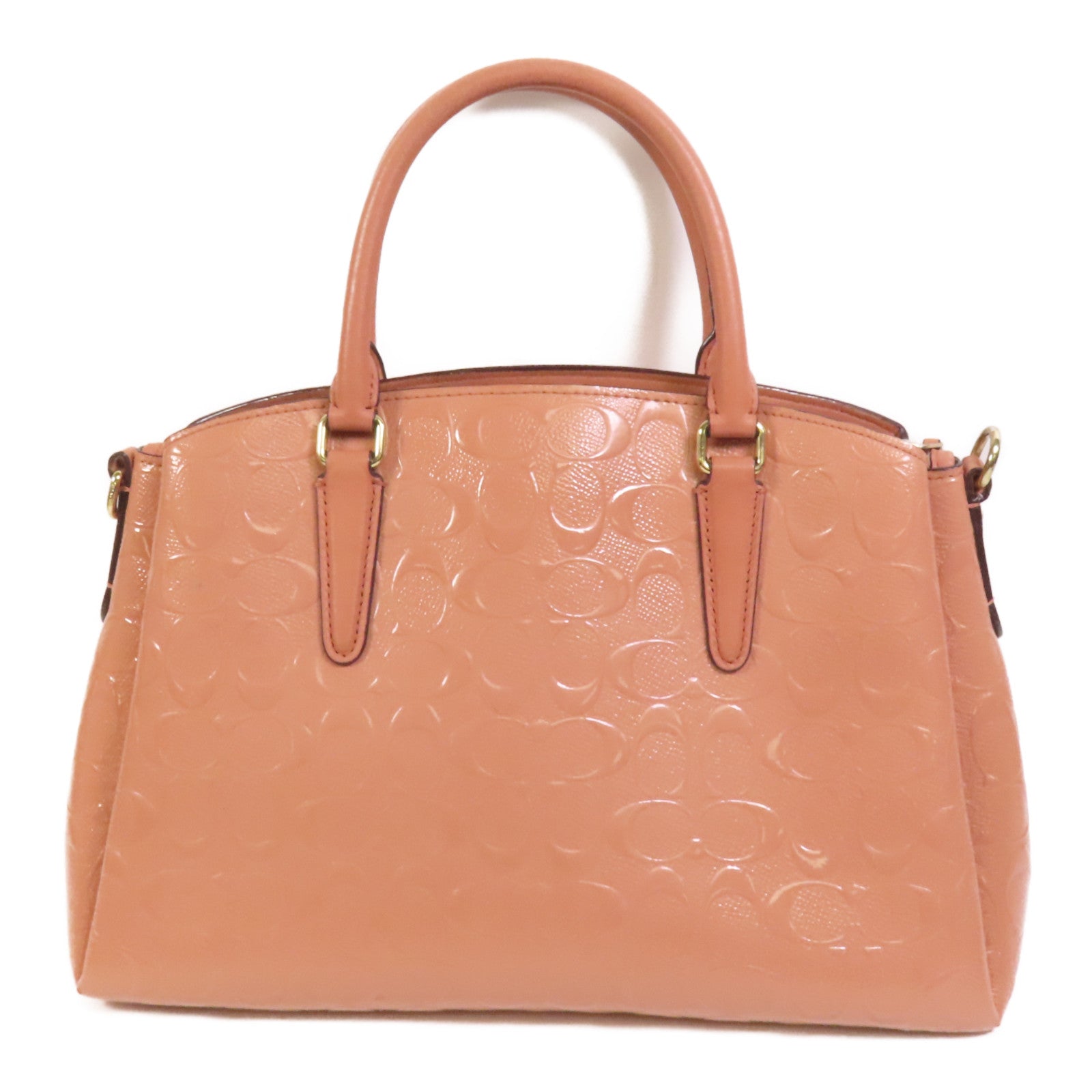 COACH 【激減優惠】漆皮皮革2way Chain Shoulder Bag金扣手挽肩背兩用袋