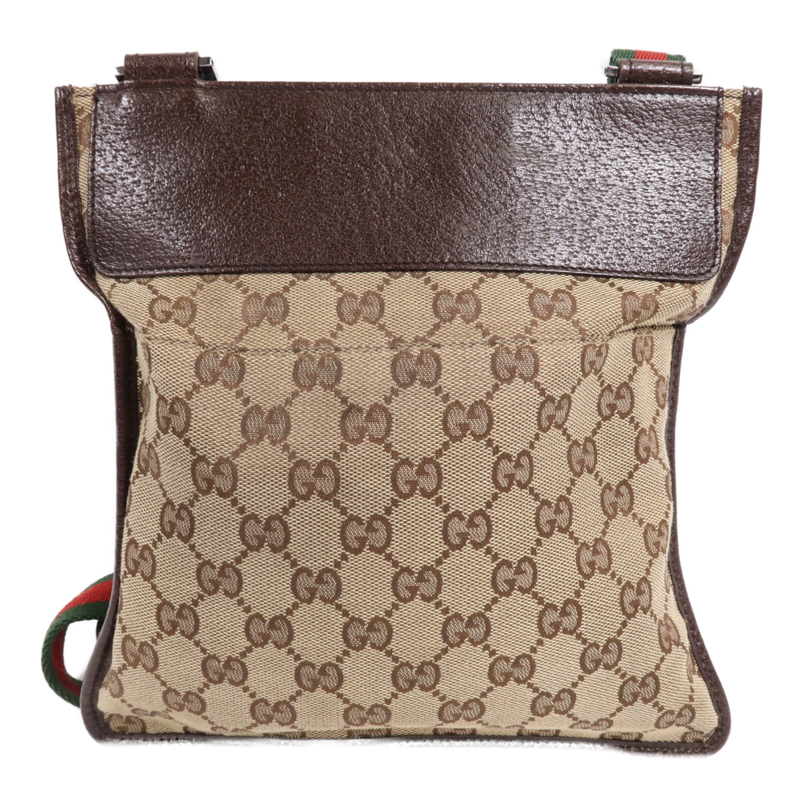 GUCCI 帆布Cross Carry Bag銀扣肩背袋