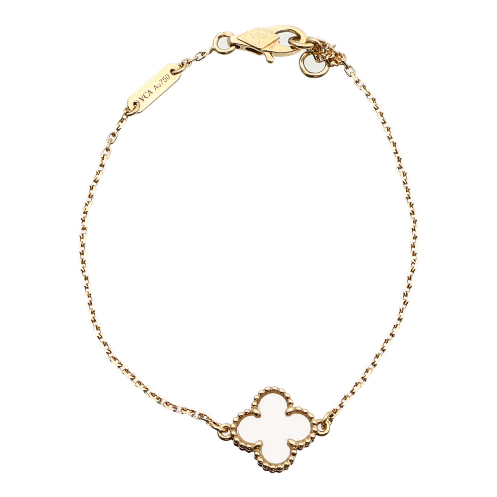 Van Cleef & Arpels 18K黃金Sweet Alhambra Bracelet珍珠母貝手鏈