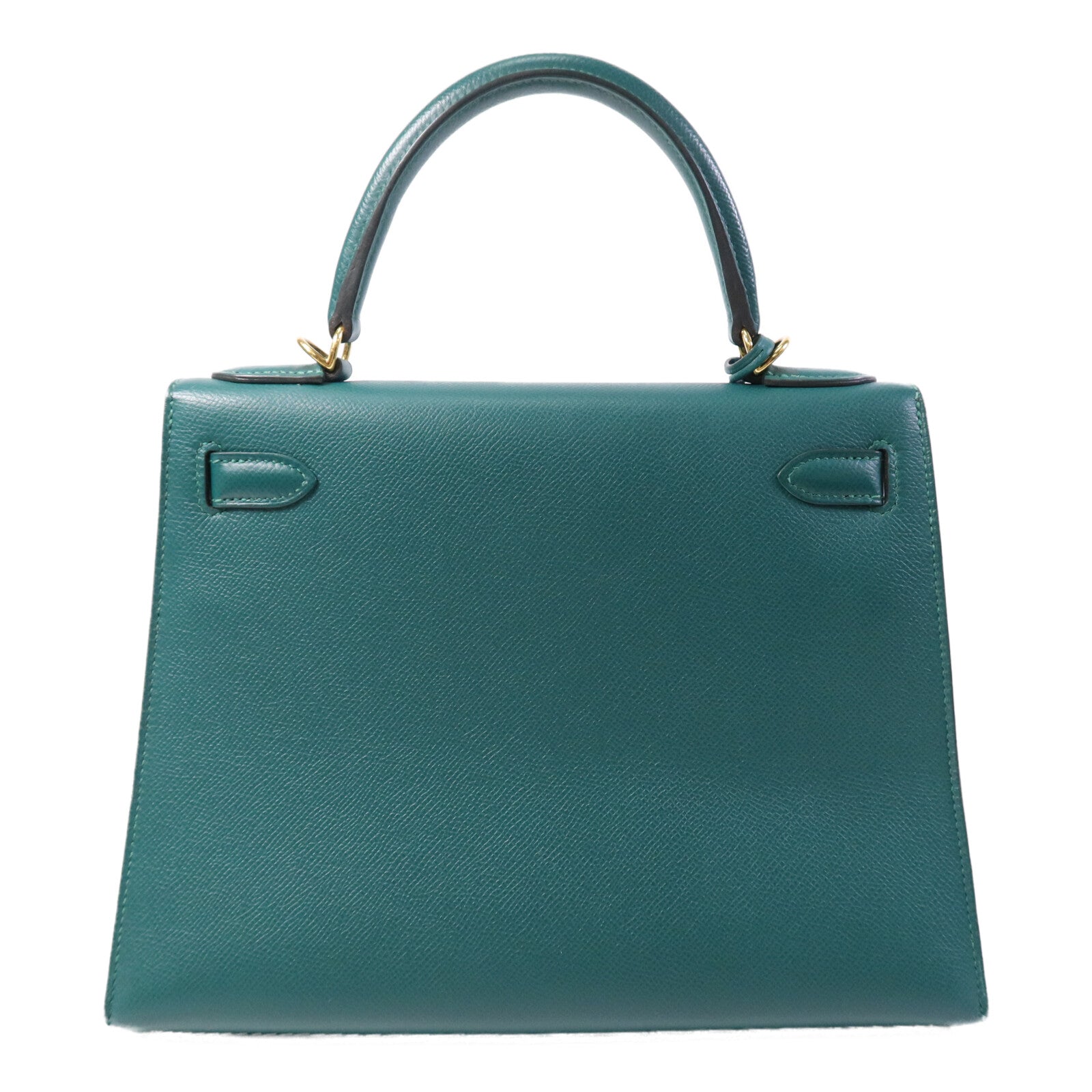 HERMES Epsom皮革Kelly 28金扣手挽肩背兩用袋Malachite