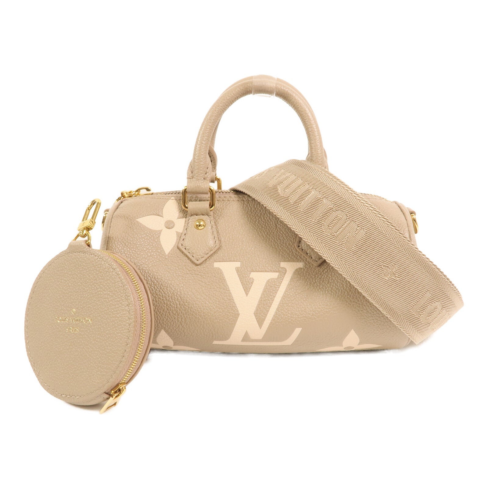 LOUIS VUITTON 【激減優惠】Monogram Empreinte Papillon BB金扣手挽肩背兩用袋