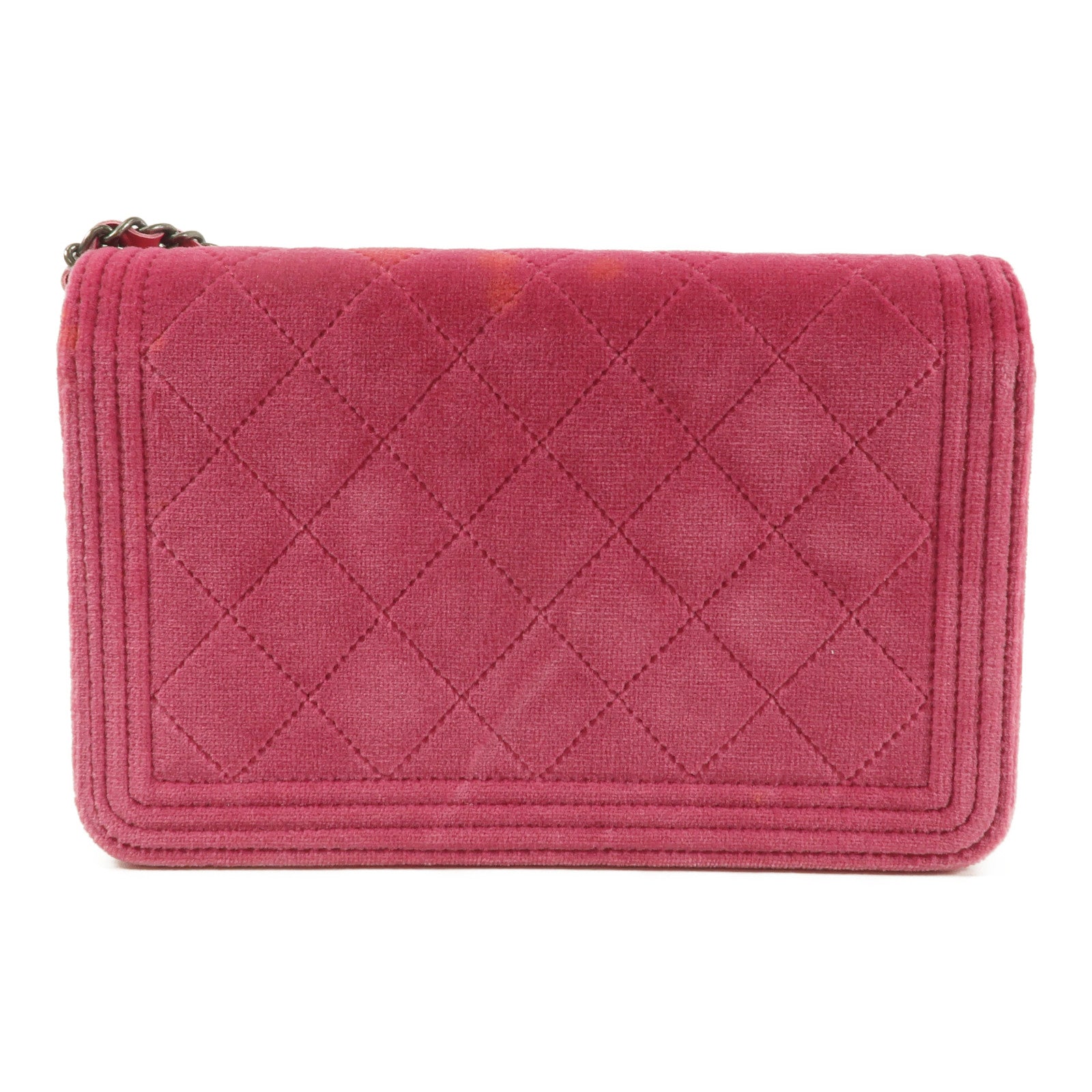 CHANEL 天鵝絨WOC Wallet On Chain鏈帶肩背袋