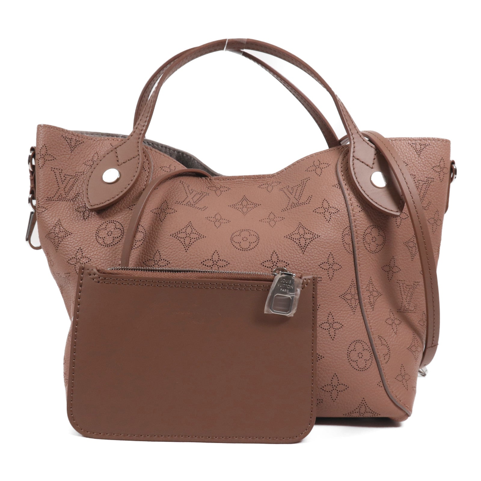 LOUIS VUITTON Monogram Mahina Hina PM銀扣手挽肩背兩用袋