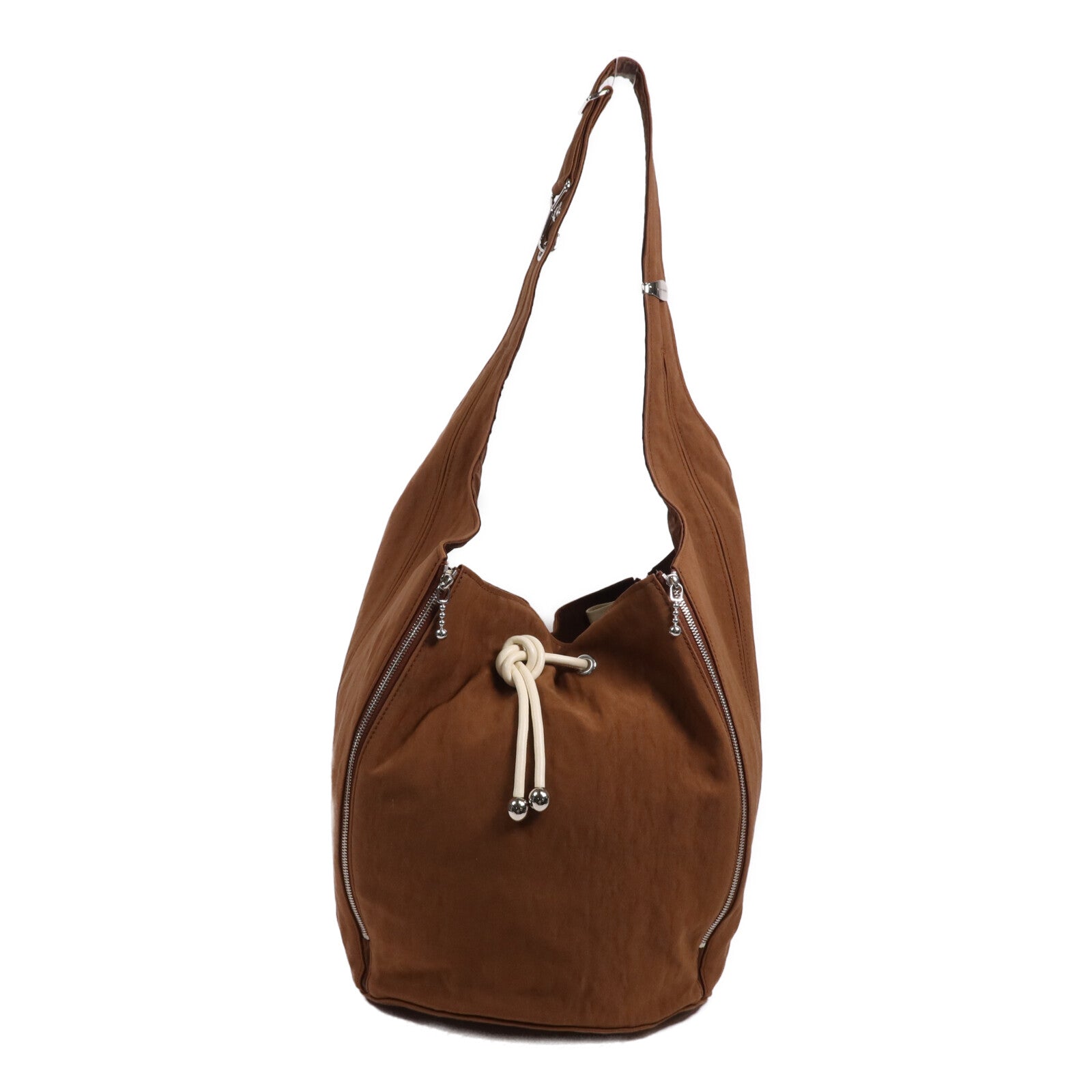 Tory Burch 帆布Large Zip銀扣肩背袋