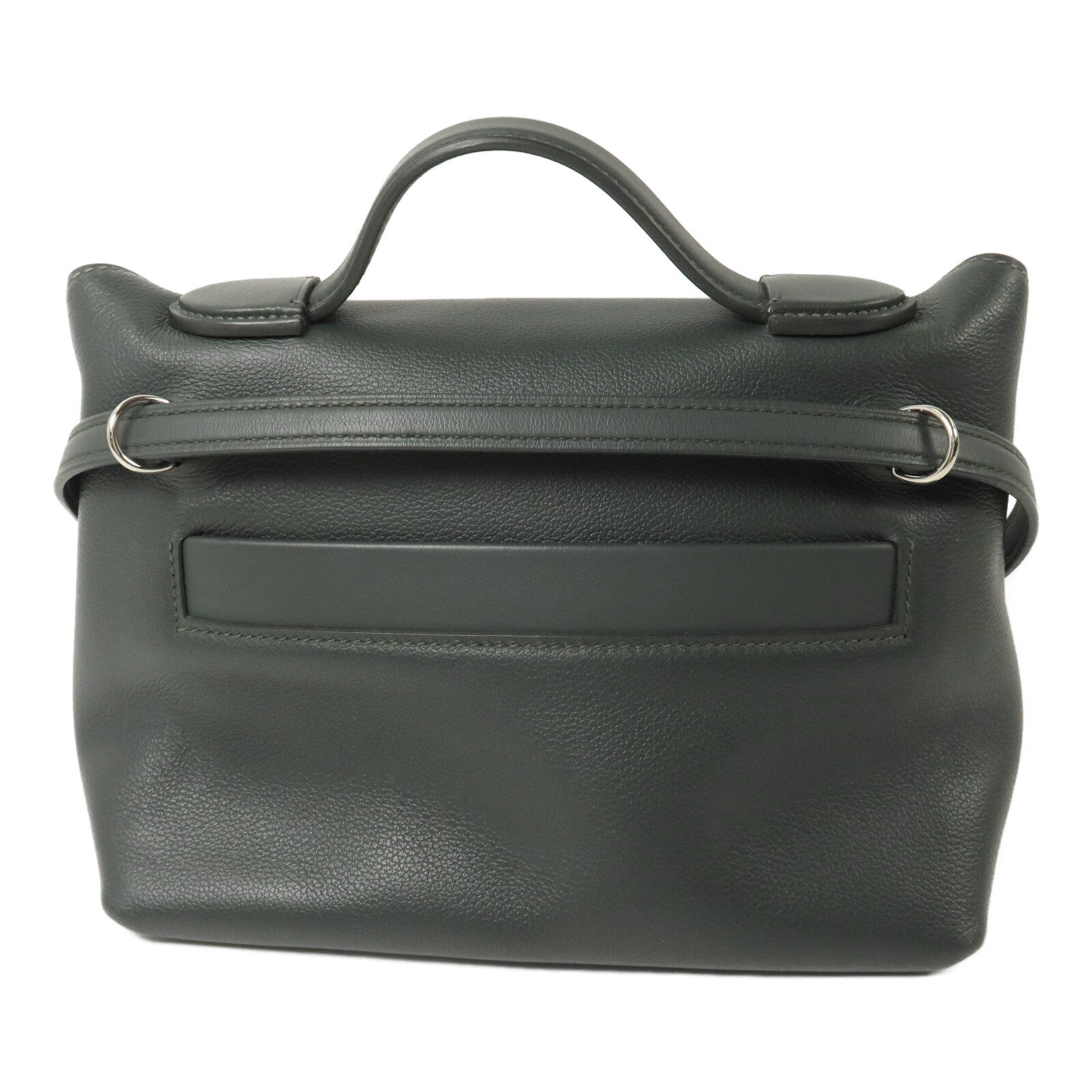 HERMES Evercolor皮革24/24 Mini手挽肩背兩用袋Vert Mangrove/Gris Pantin