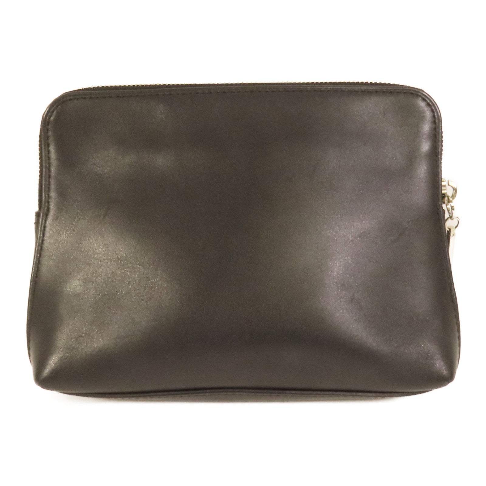 SELECTION 牛皮皮革Pouch銀扣手拿包