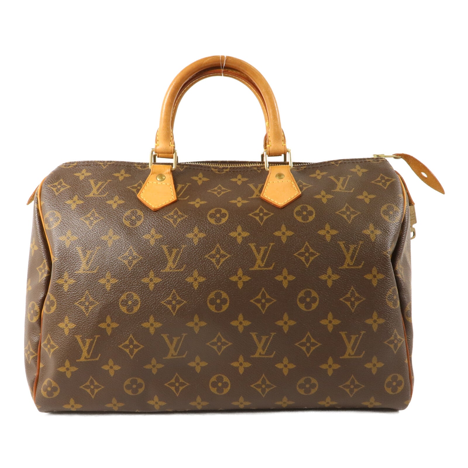 LOUIS VUITTON Monogram Speedy 35金扣手挽袋
