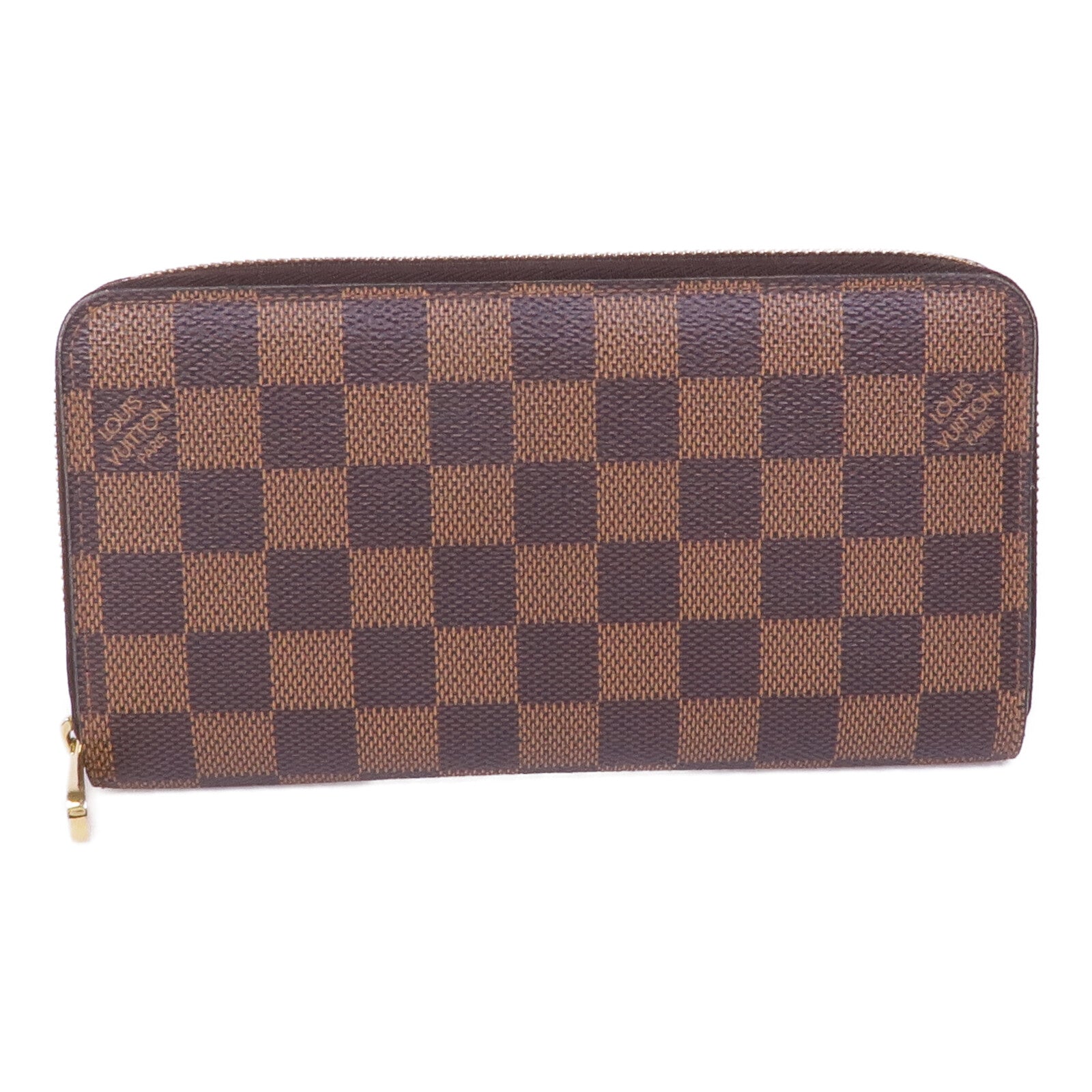 LOUIS VUITTON Damier Ebene Zippy Long Wallet金扣長錢包