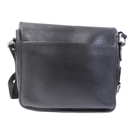 LOUIS VUITTON Taiga皮革Andrei銀扣肩背袋