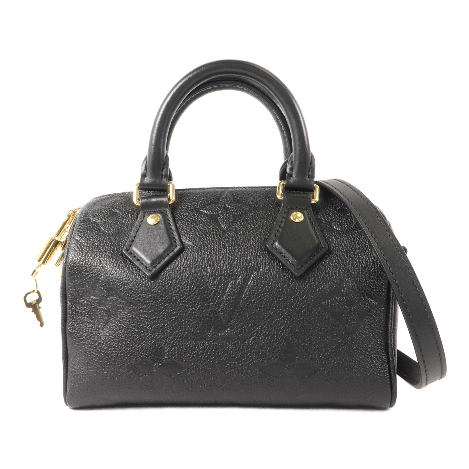 LOUIS VUITTON Monogram Empreinte Speedy Bandouliere 20手挽肩背兩用袋