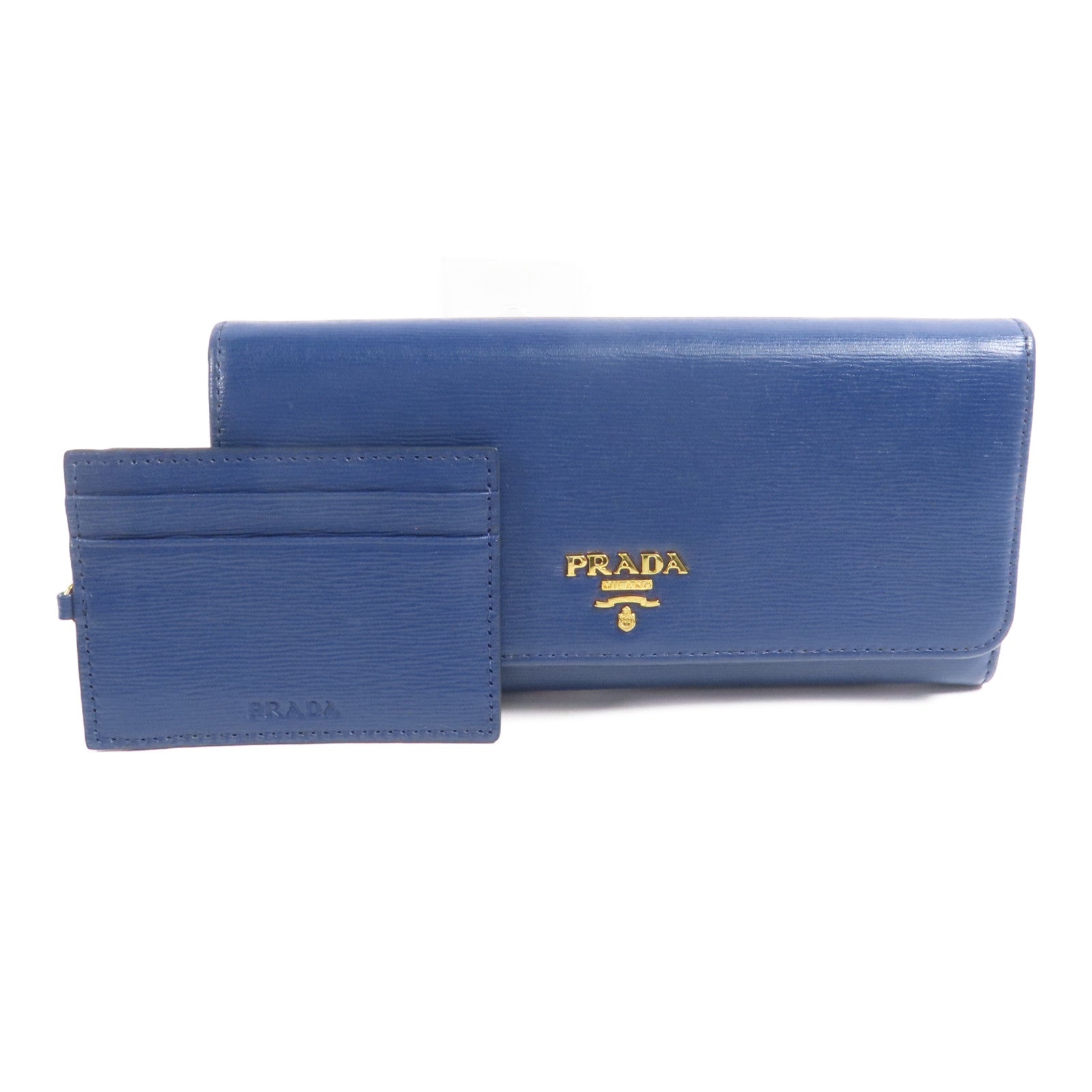 PRADA 牛皮皮革Long Wallet金扣長錢包