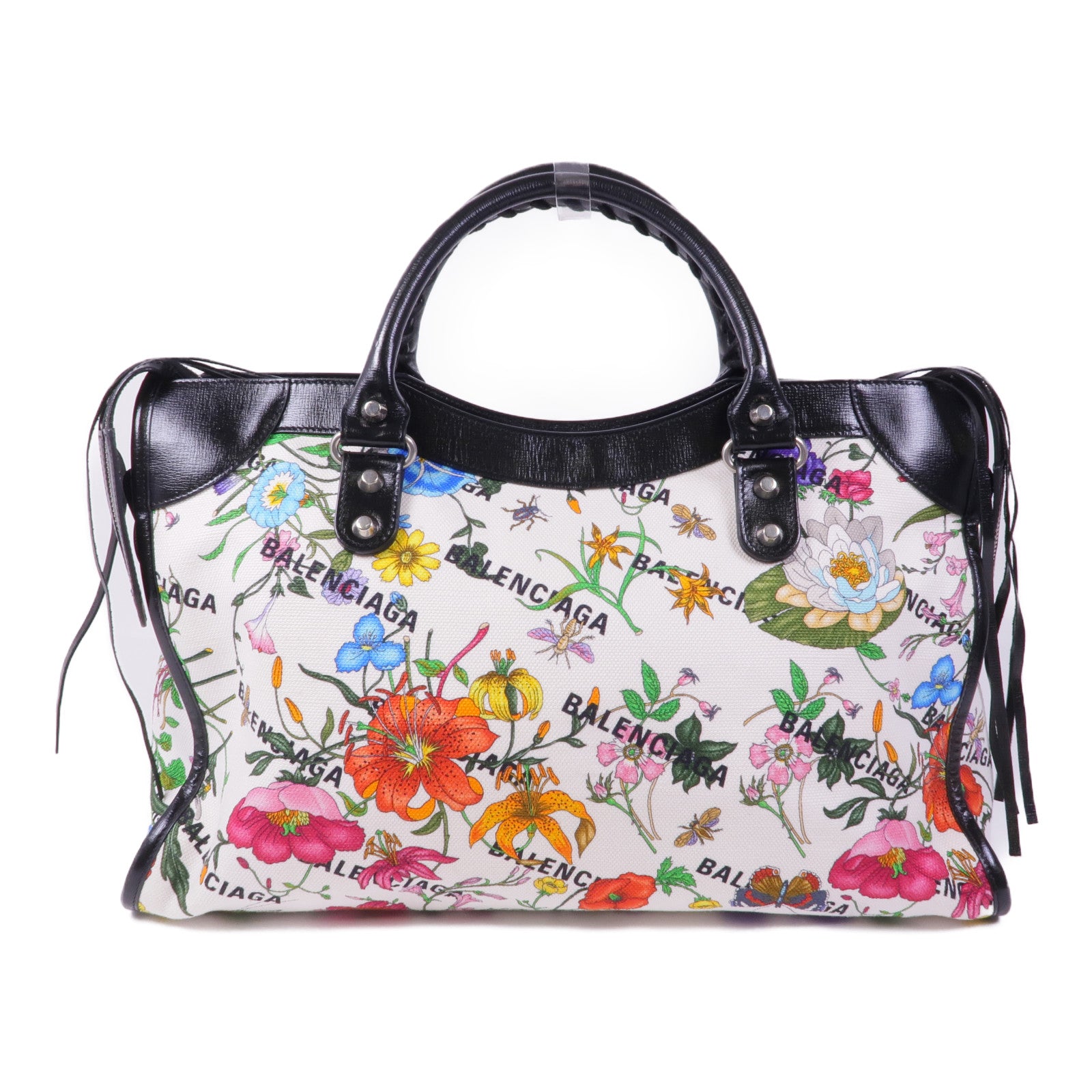 BALENCIAGA 帆布Gucci x Balenciaga Neo Classic Bag銀扣手挽肩背兩用袋