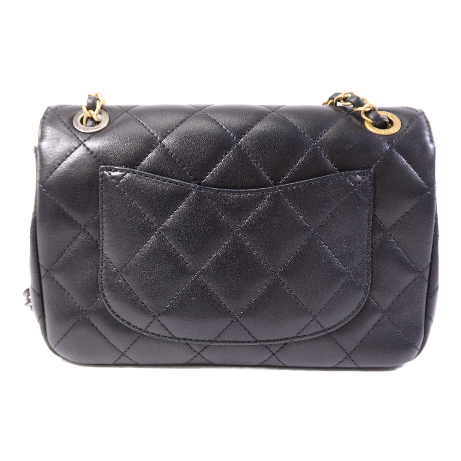 CHANEL 羊皮皮革Pearl Hairpin Badge鏈帶肩背袋