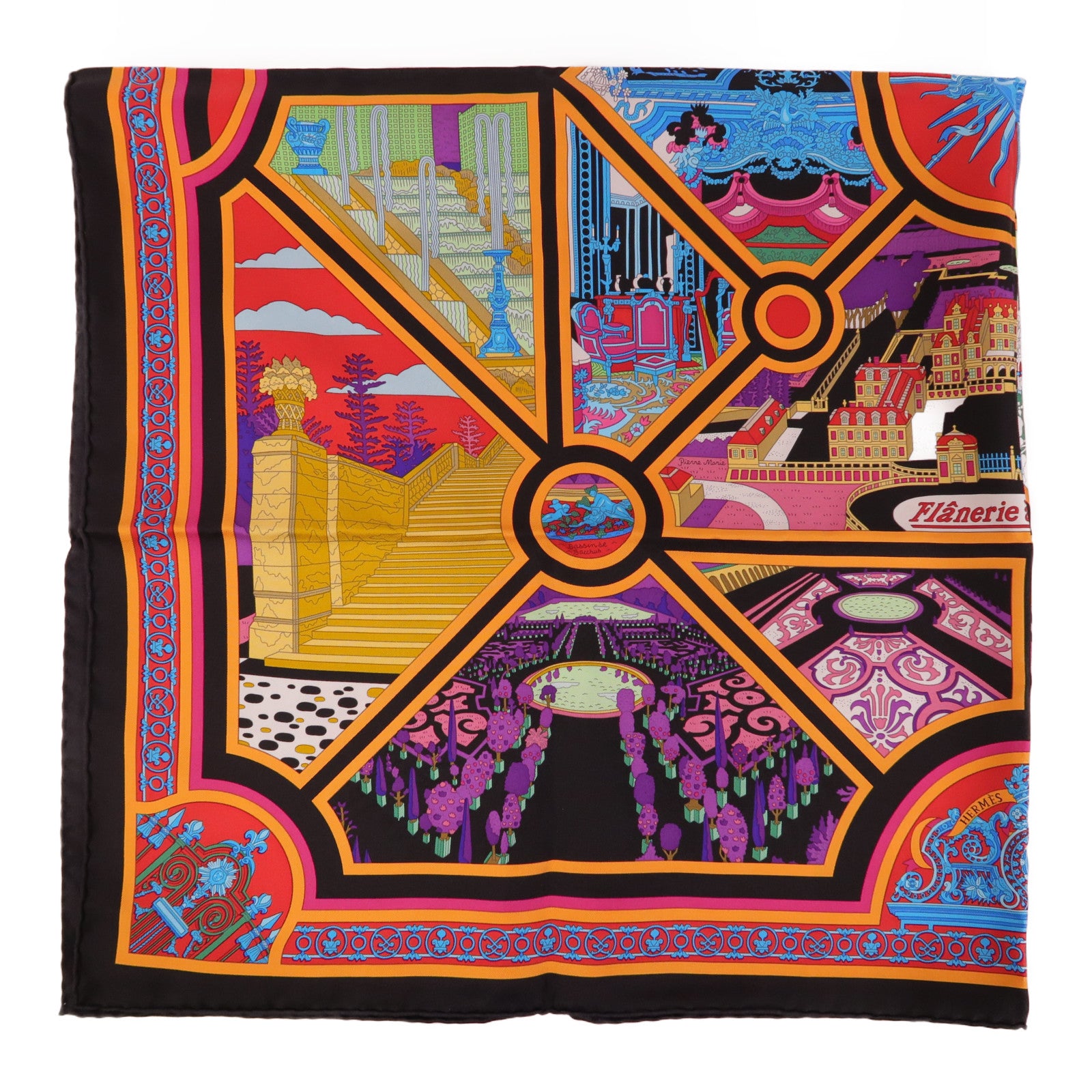 HERMES Scarf Silk Multicolor