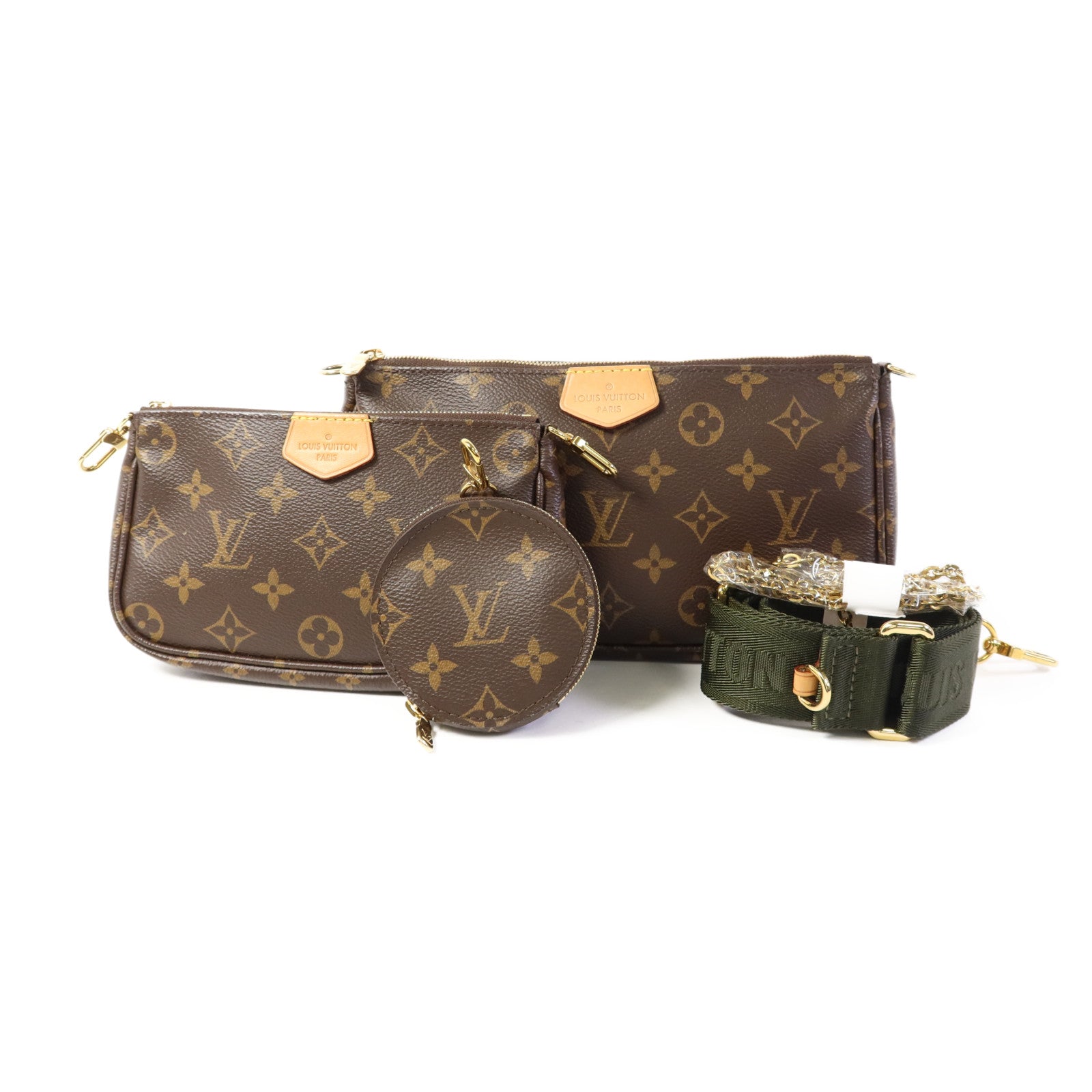 LOUIS VUITTON Monogram Multi Pochette Accessoires金扣肩背袋