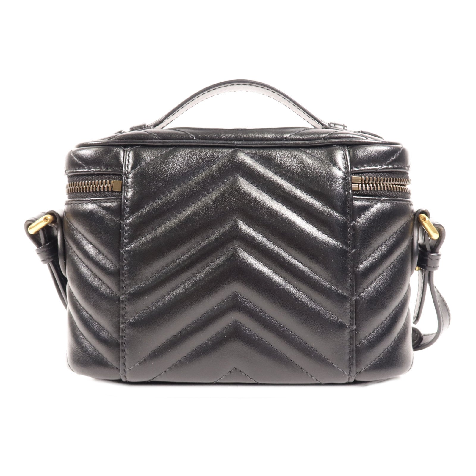 GUCCI 皮革Chain Shoulder金扣手挽肩背兩用袋