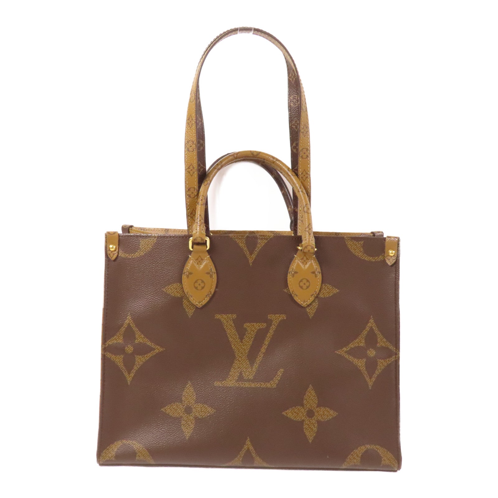 LOUIS VUITTON LV GHW On The Go MM 2 Way Bag M45321 Monogram Giant Brown