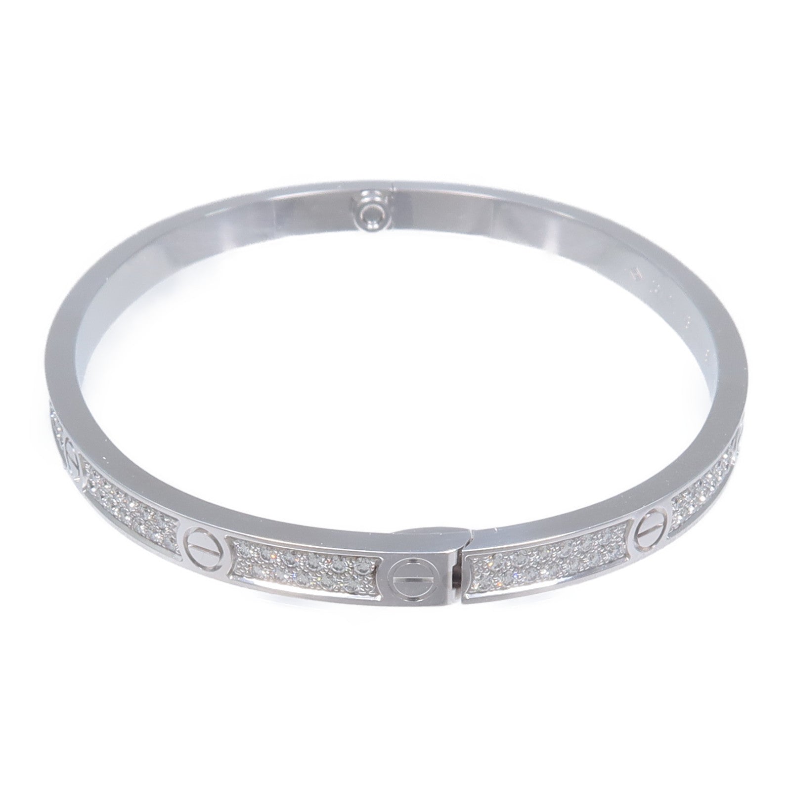 CARTIER 18K白金Love Bracelet Small Model Full Diamonds鑽石手鐲