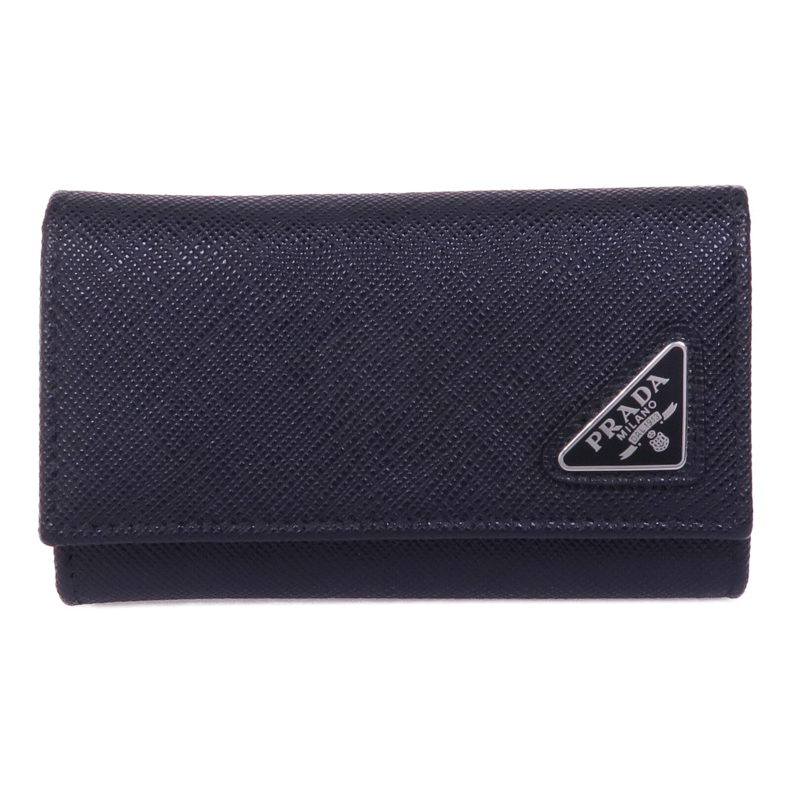 PRADA 牛皮皮革Key Case銀扣鎖匙包